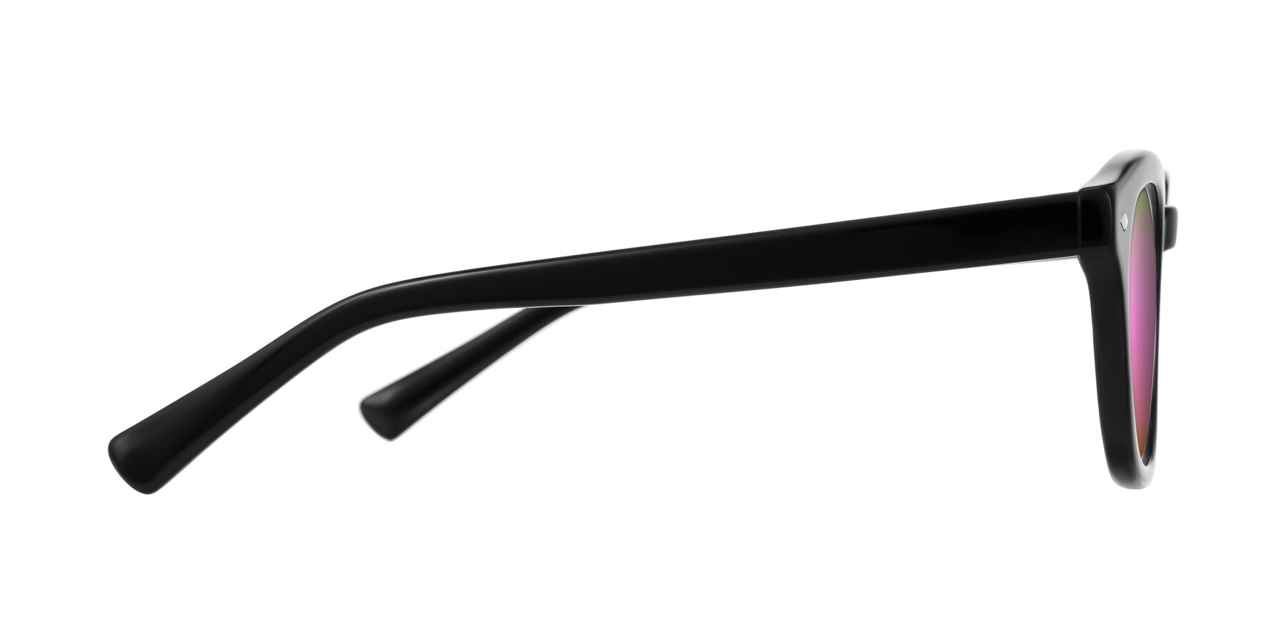 Side of Nehrode in Black with Pink Mirrored Lenses