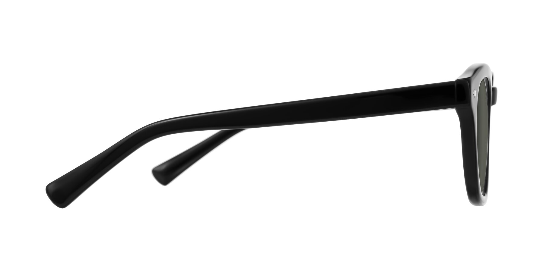 Side of Nehrode in Black with Gray Polarized Lenses