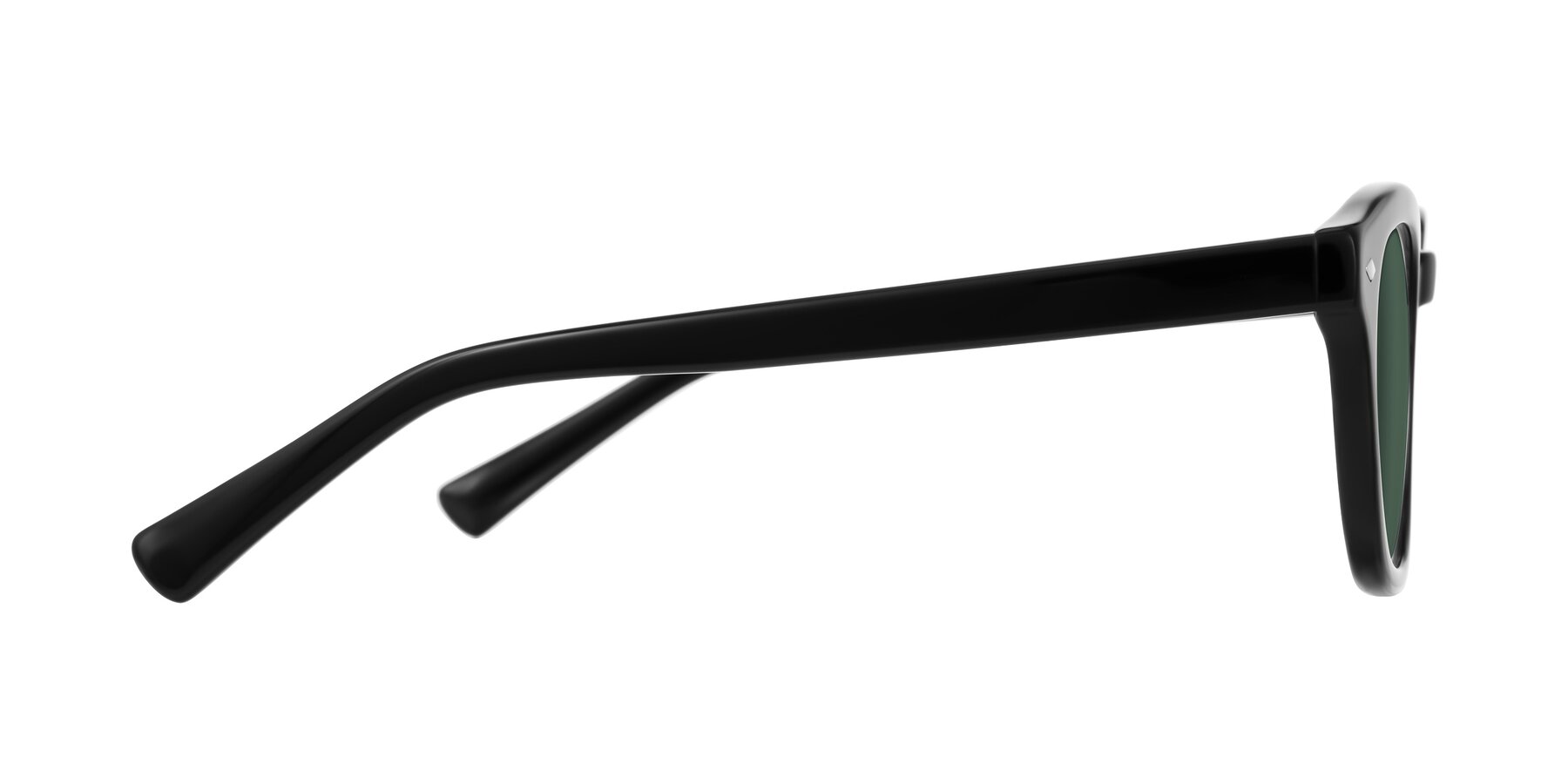 Side of Nehrode in Black with Green Polarized Lenses