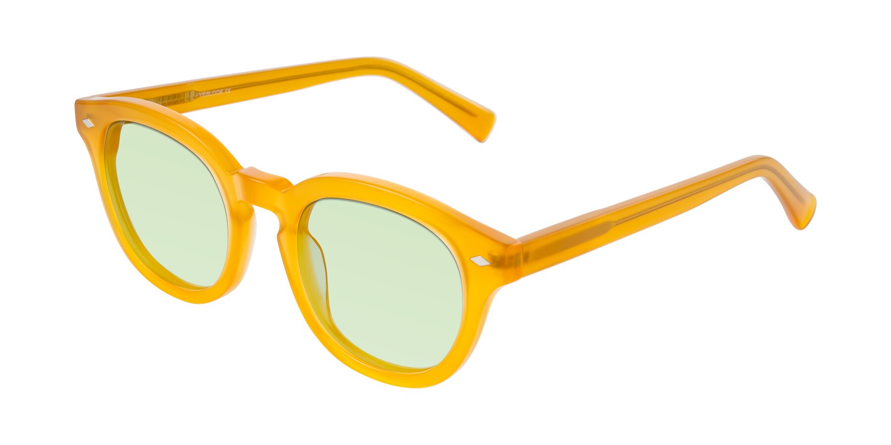 Angle of Nehrode in Honey with Light Green Tinted Lenses