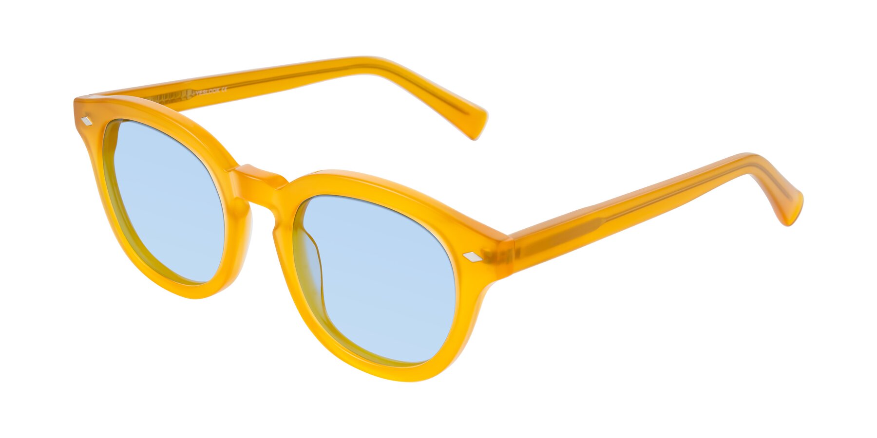 Angle of Nehrode in Honey with Light Blue Tinted Lenses