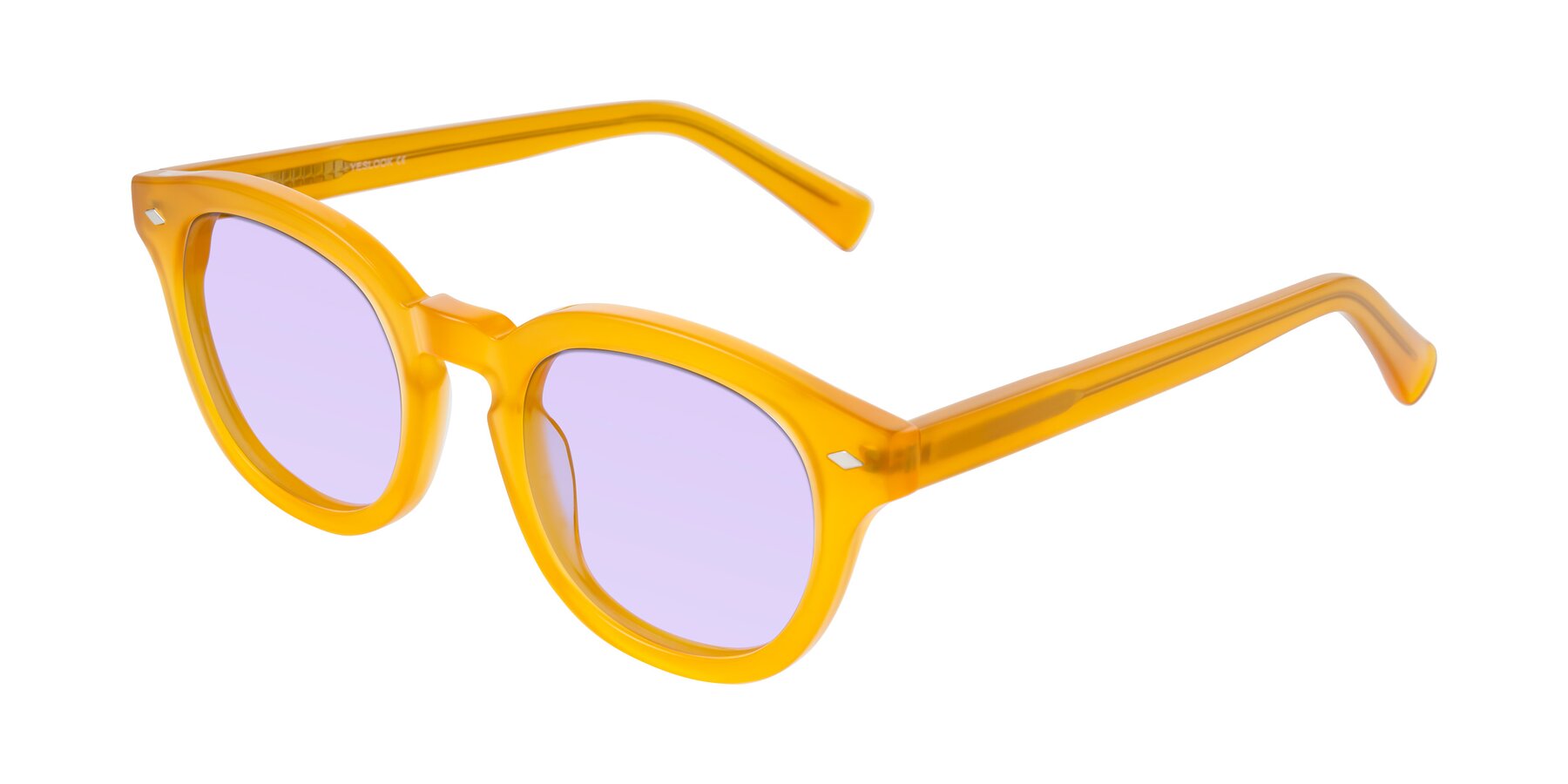Angle of Nehrode in Honey with Light Purple Tinted Lenses