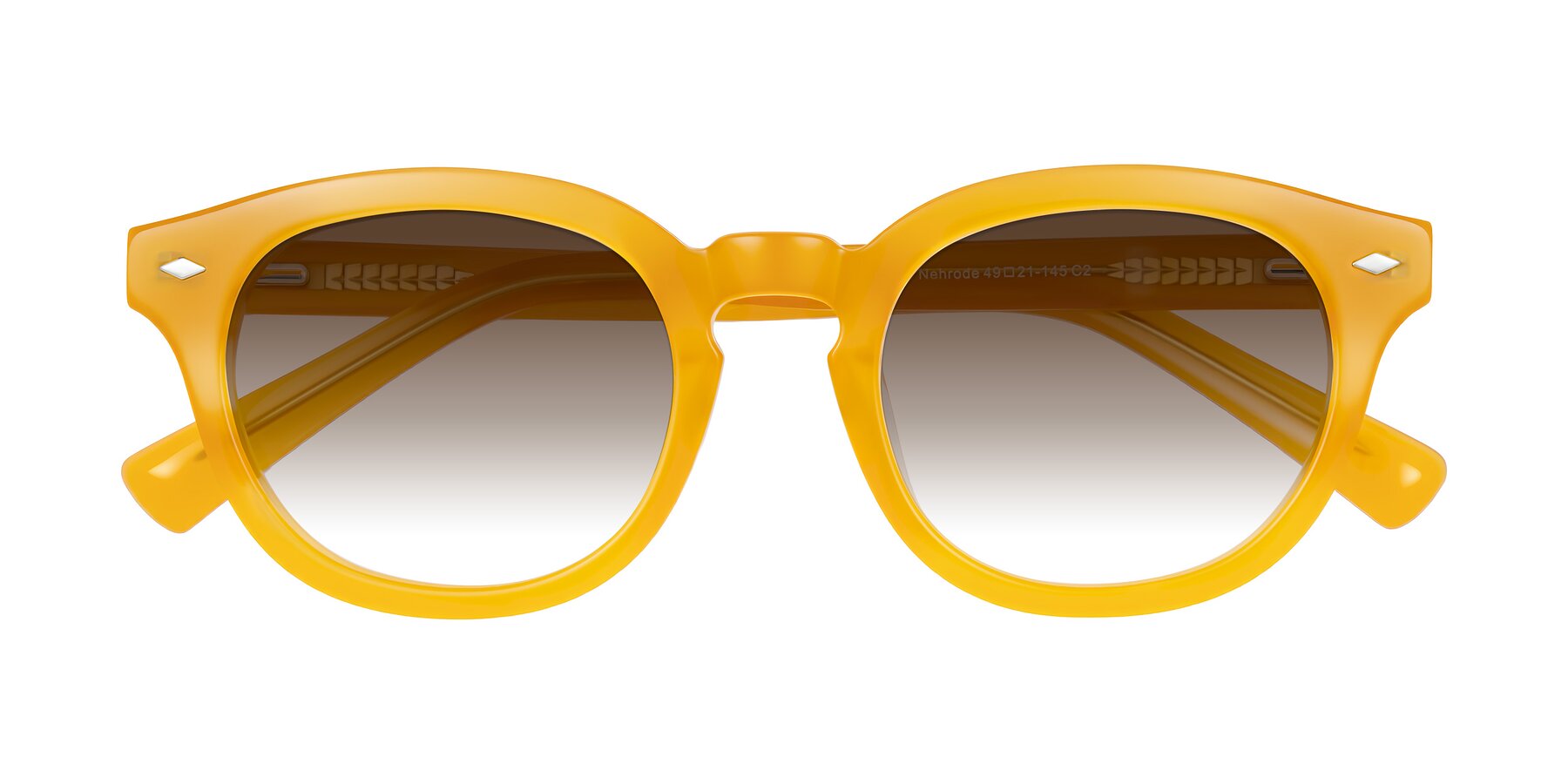 Folded Front of Nehrode in Honey with Brown Gradient Lenses