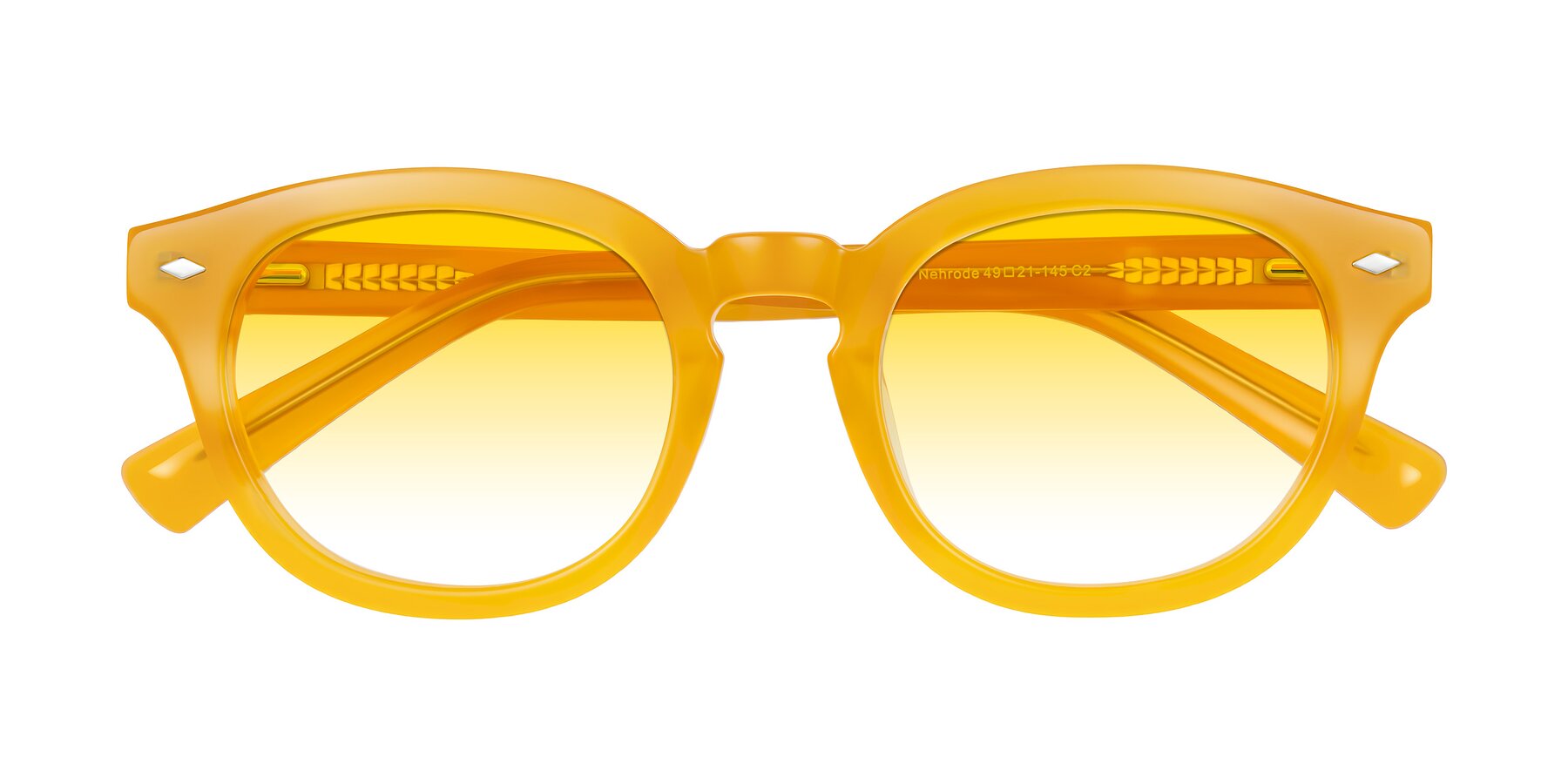 Folded Front of Nehrode in Honey with Yellow Gradient Lenses