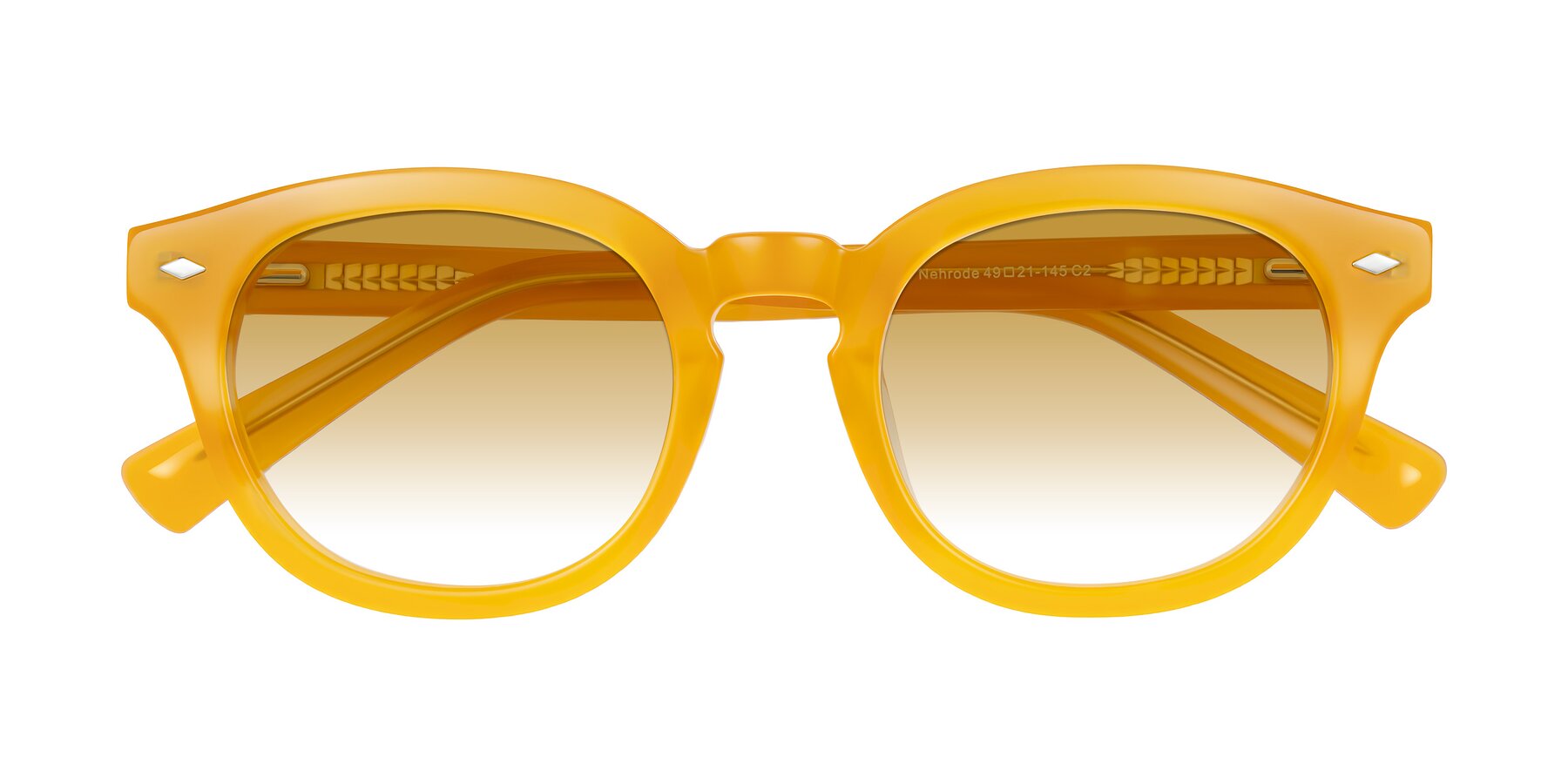 Folded Front of Nehrode in Honey with Champagne Gradient Lenses