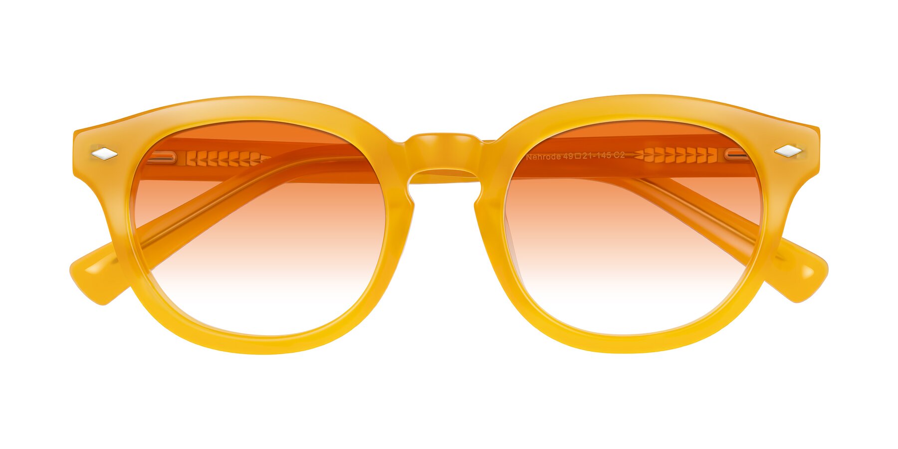 Folded Front of Nehrode in Honey with Orange Gradient Lenses