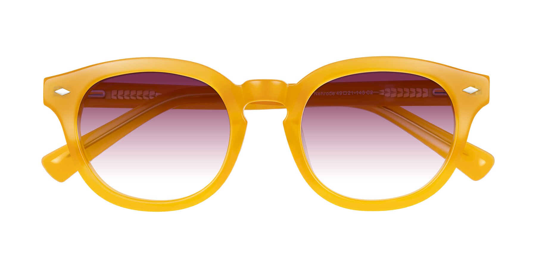 Folded Front of Nehrode in Honey with Wine Gradient Lenses