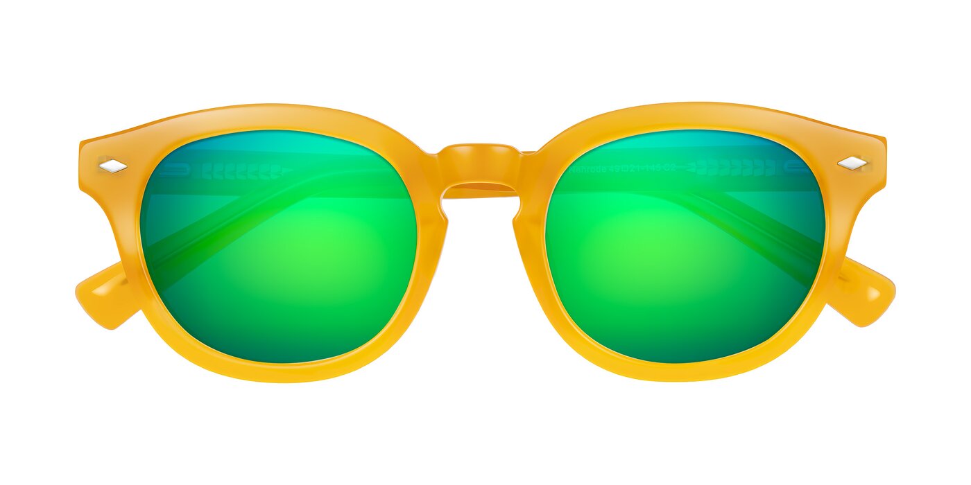 Nehrode - Honey Flash Mirrored Sunglasses