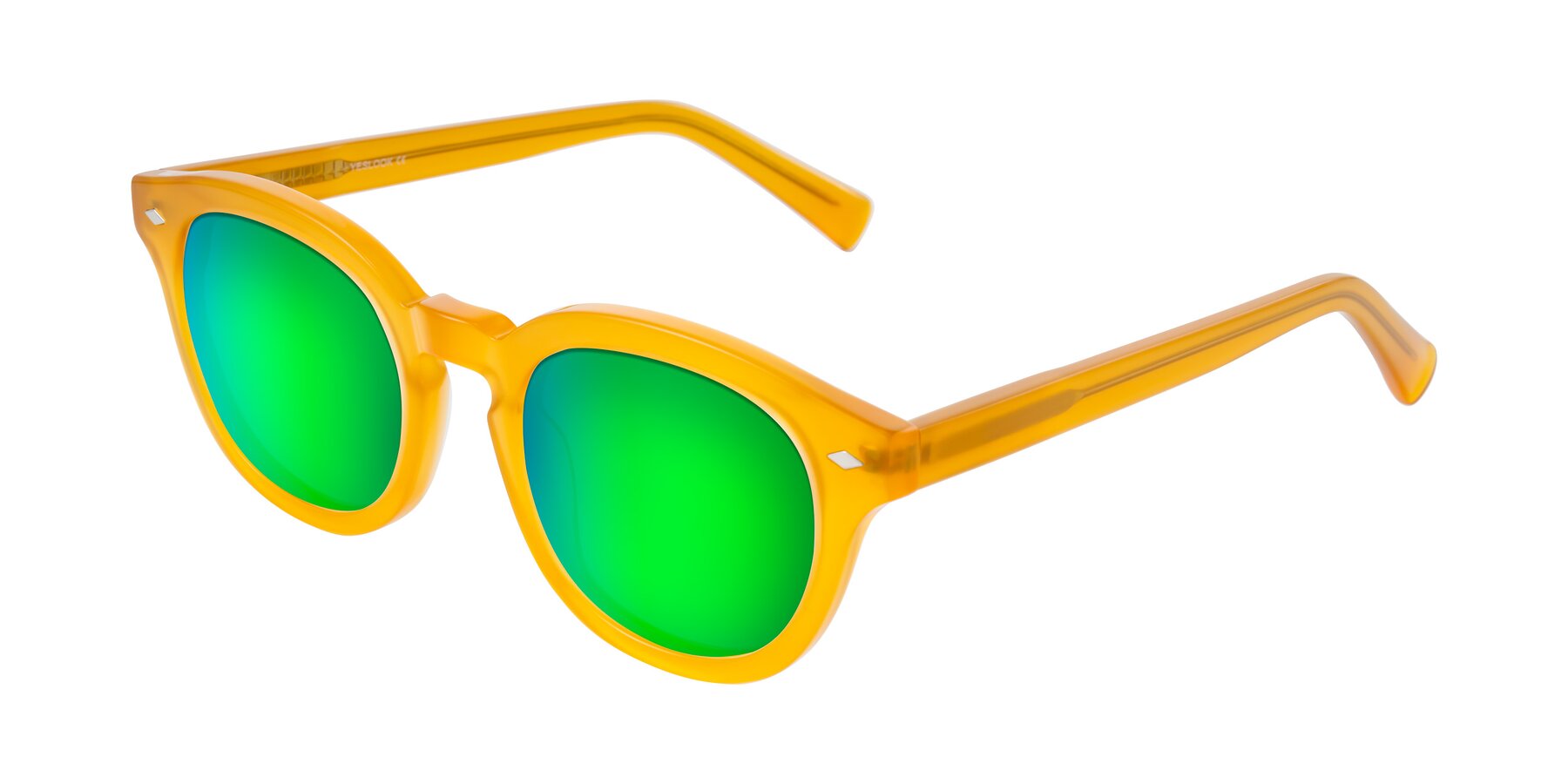 Angle of Nehrode in Honey with Green Mirrored Lenses