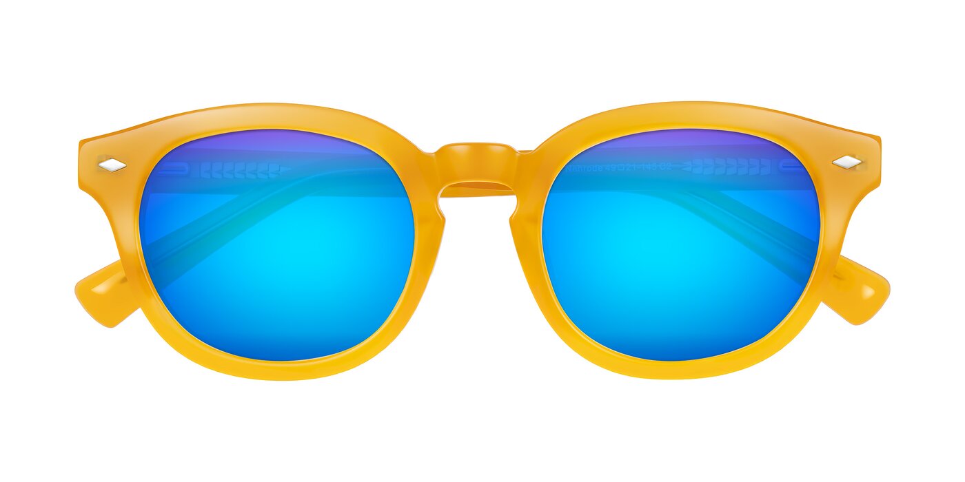 Nehrode - Honey Flash Mirrored Sunglasses