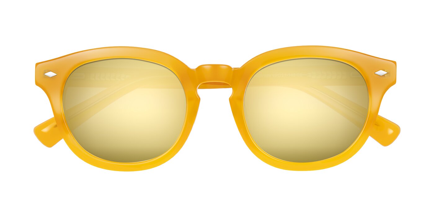 Nehrode - Honey Flash Mirrored Sunglasses