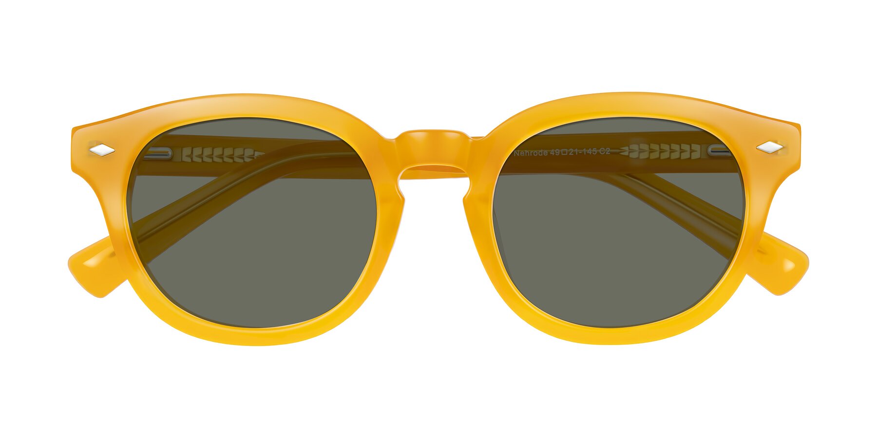 Folded Front of Nehrode in Honey with Gray Polarized Lenses