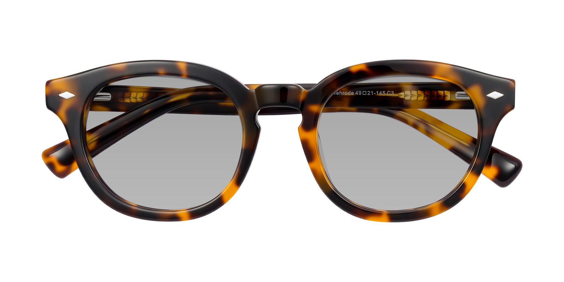 Folded Front of Nehrode in Tortoise with Light Gray Tinted Lenses