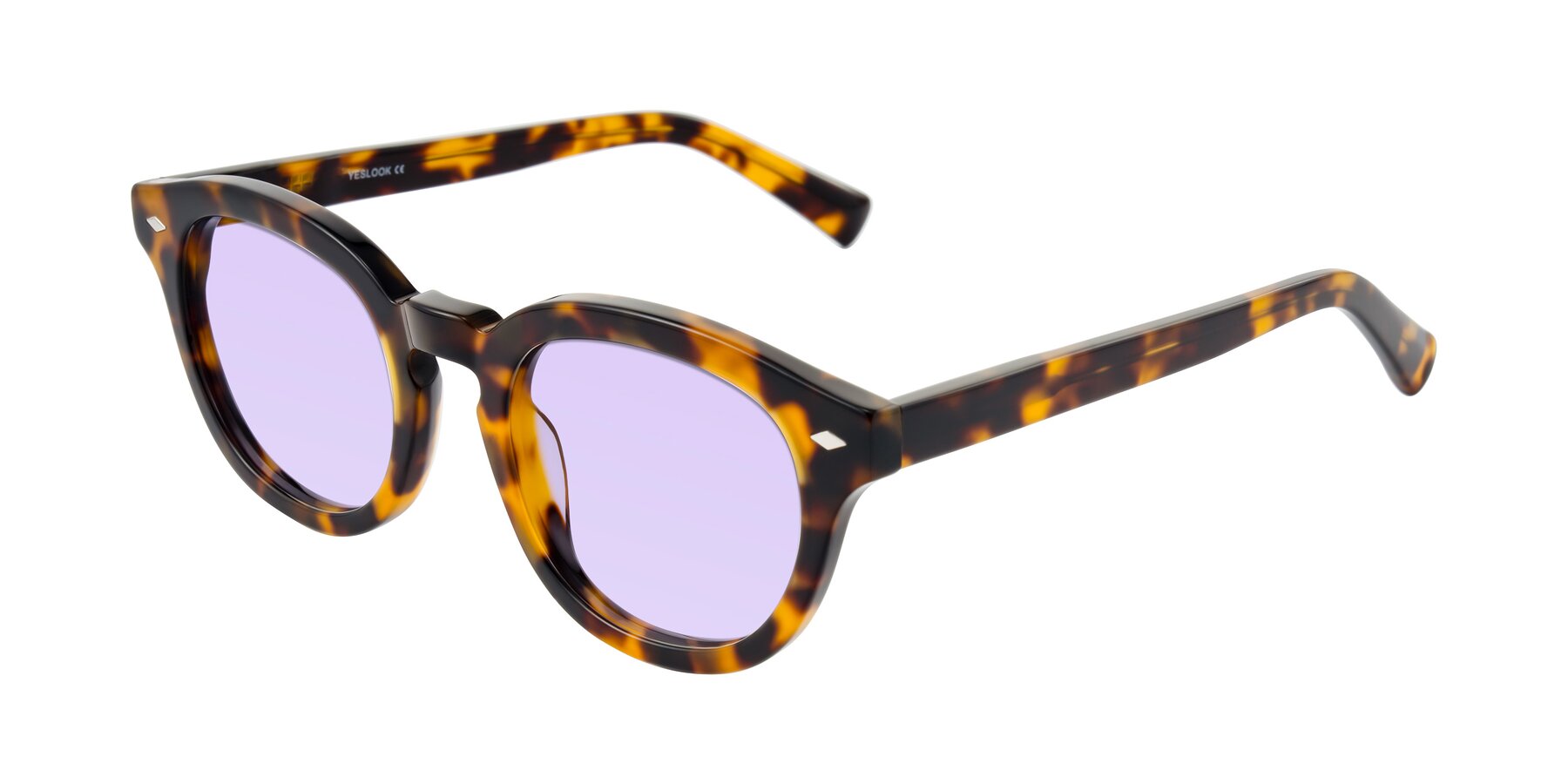 Angle of Nehrode in Tortoise with Light Purple Tinted Lenses