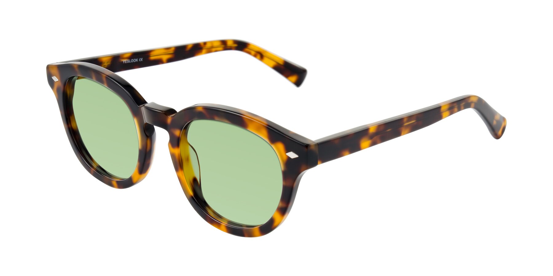 Angle of Nehrode in Tortoise with Medium Green Tinted Lenses