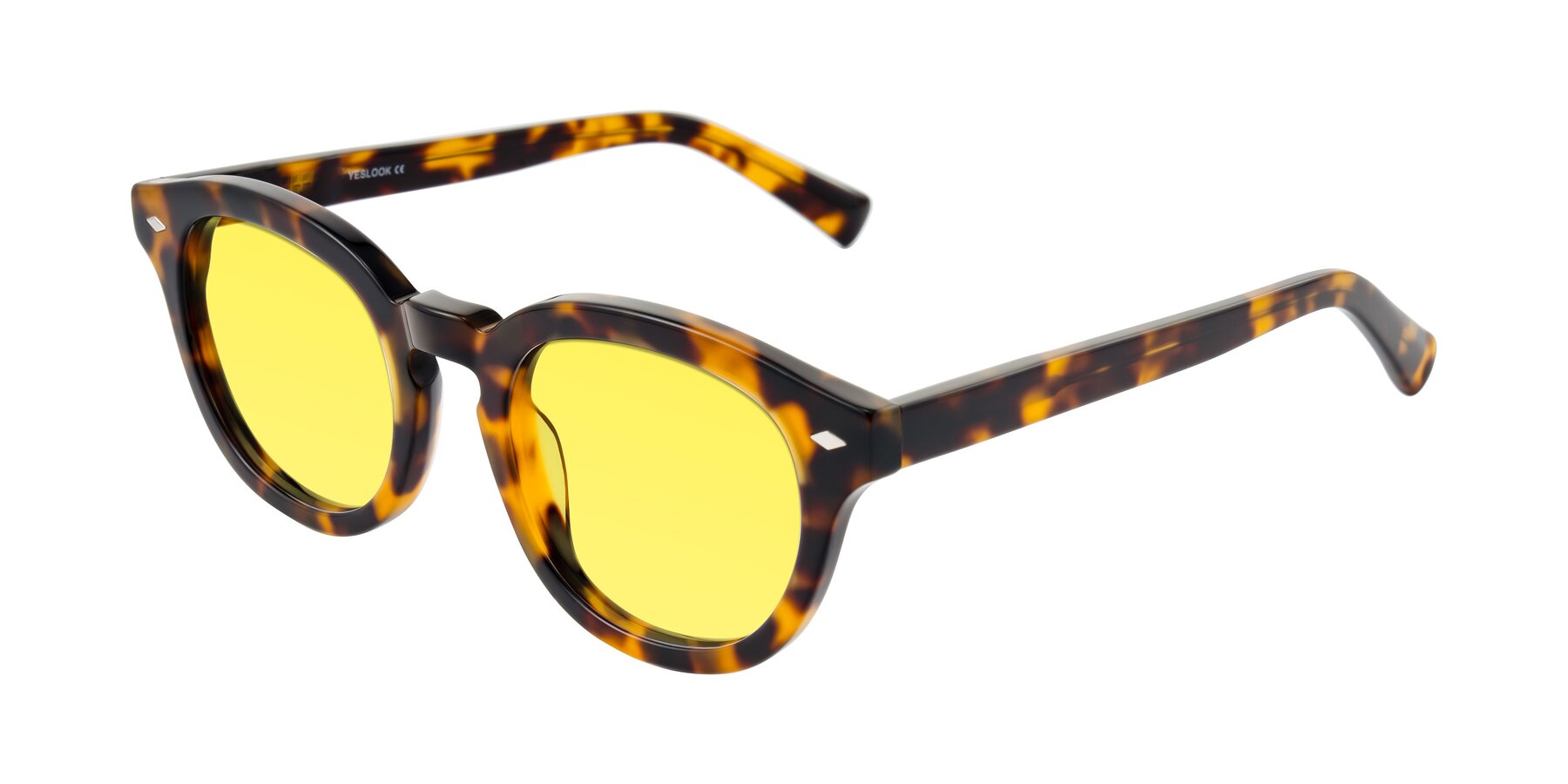 Angle of Nehrode in Tortoise with Medium Yellow Tinted Lenses