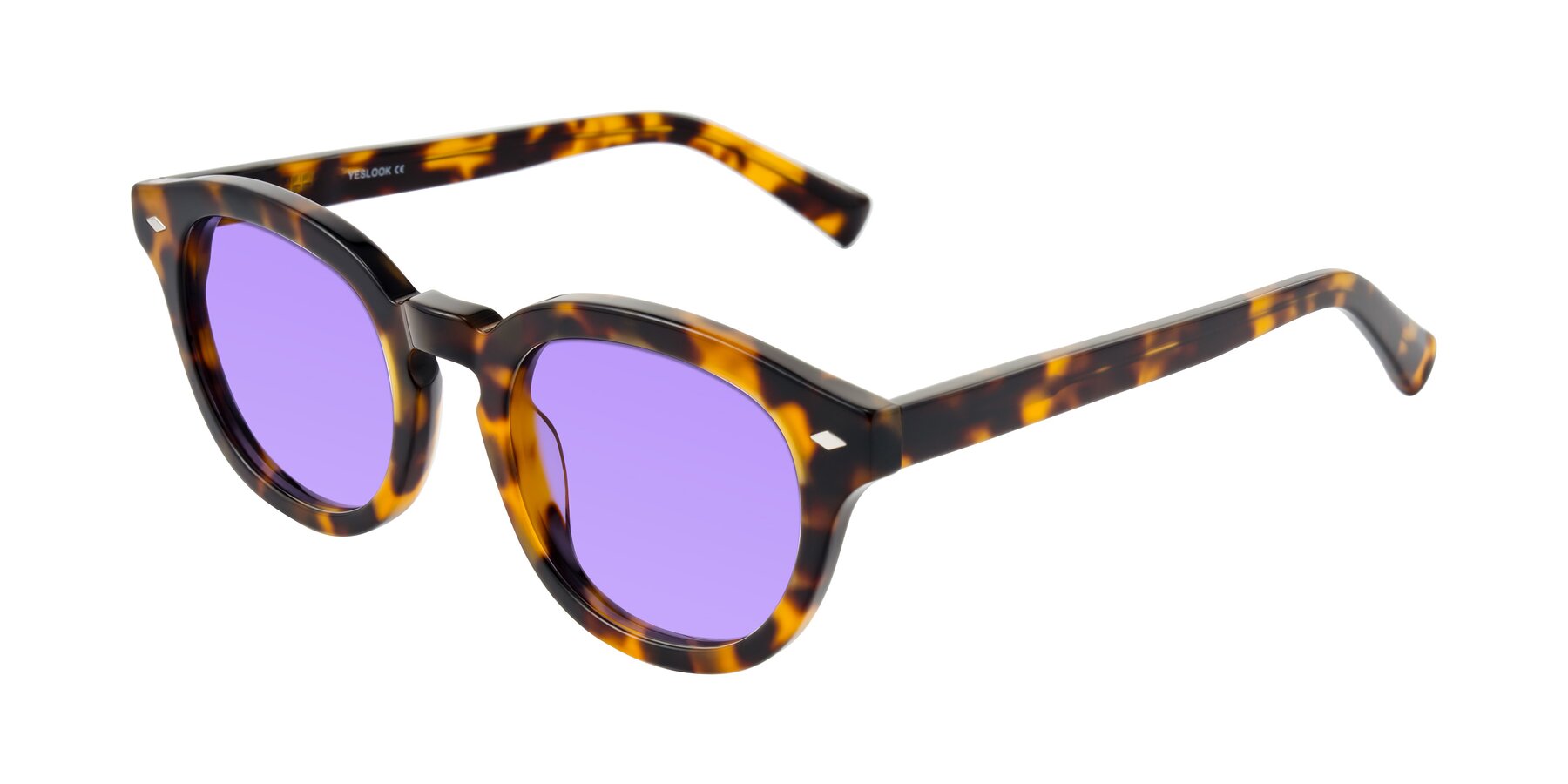Angle of Nehrode in Tortoise with Medium Purple Tinted Lenses
