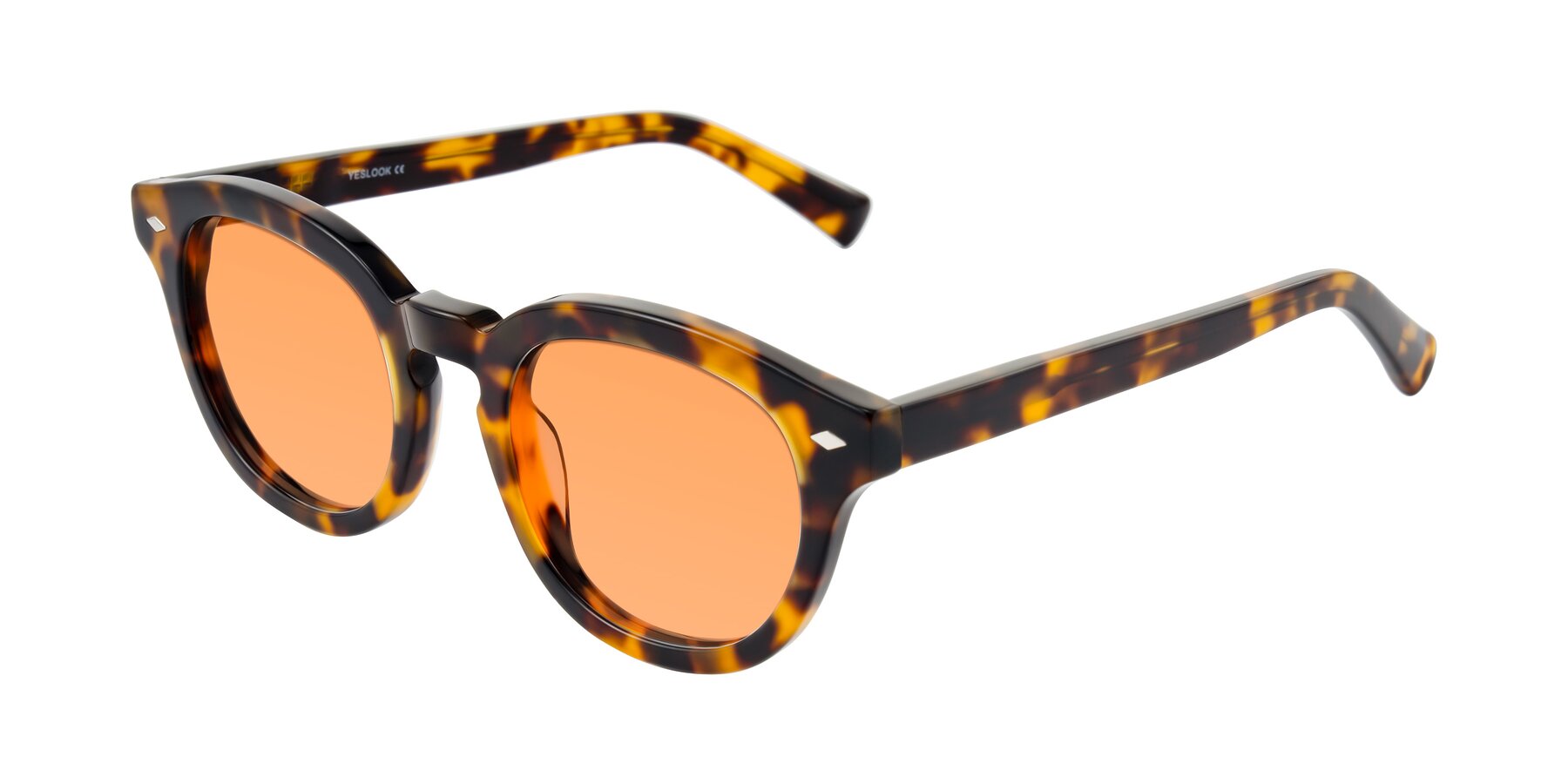 Angle of Nehrode in Tortoise with Medium Orange Tinted Lenses