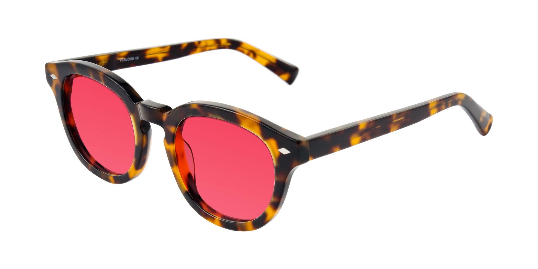 Angle of Nehrode in Tortoise with Red Tinted Lenses