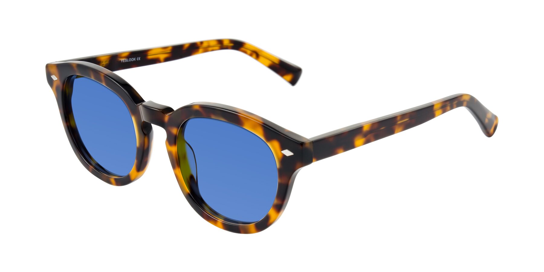 Angle of Nehrode in Tortoise with Blue Tinted Lenses