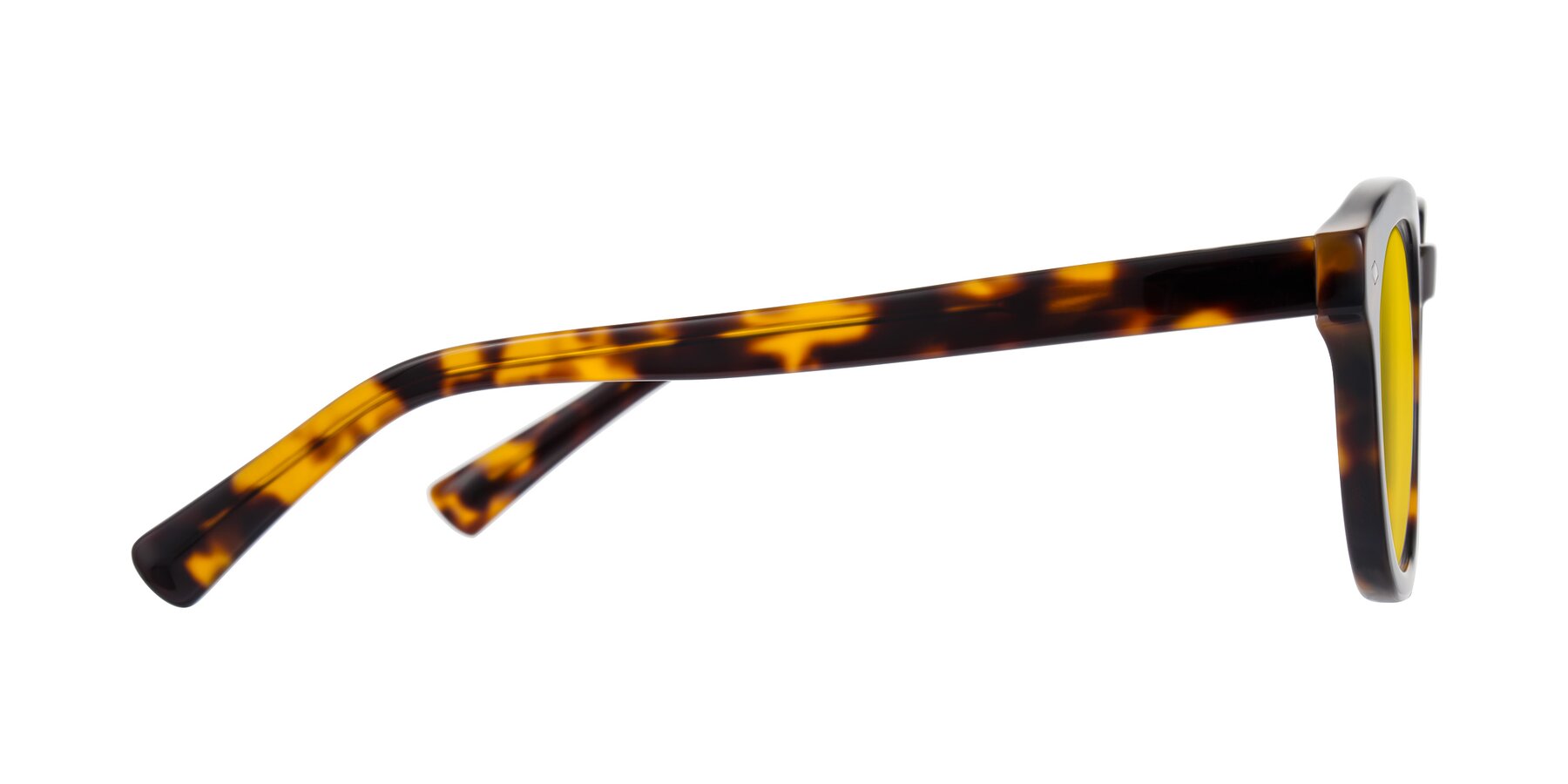 Side of Nehrode in Tortoise with Yellow Tinted Lenses