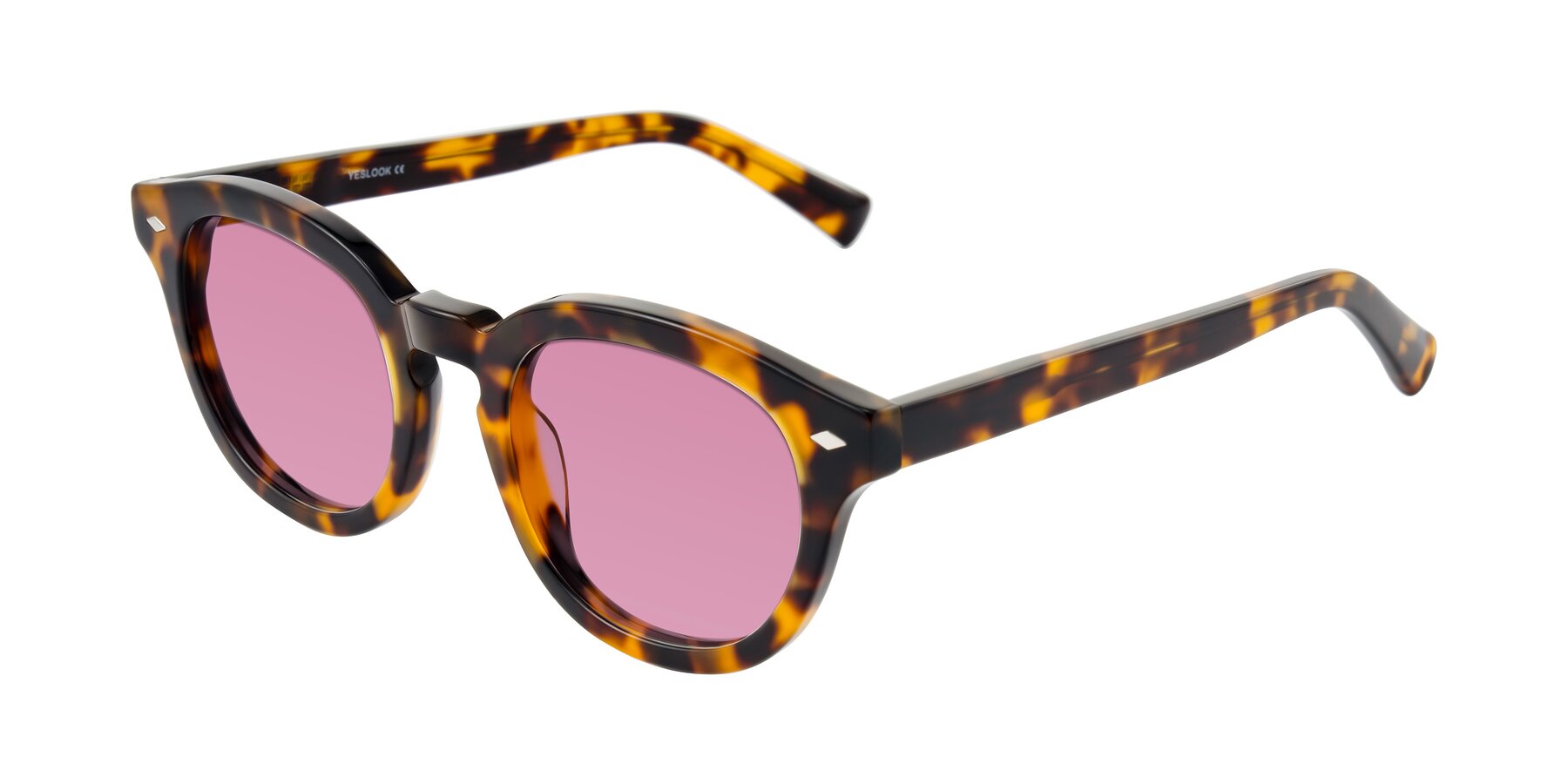 Angle of Nehrode in Tortoise with Medium Wine Tinted Lenses