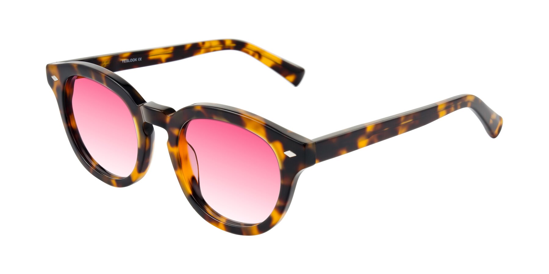 Angle of Nehrode in Tortoise with Pink Gradient Lenses