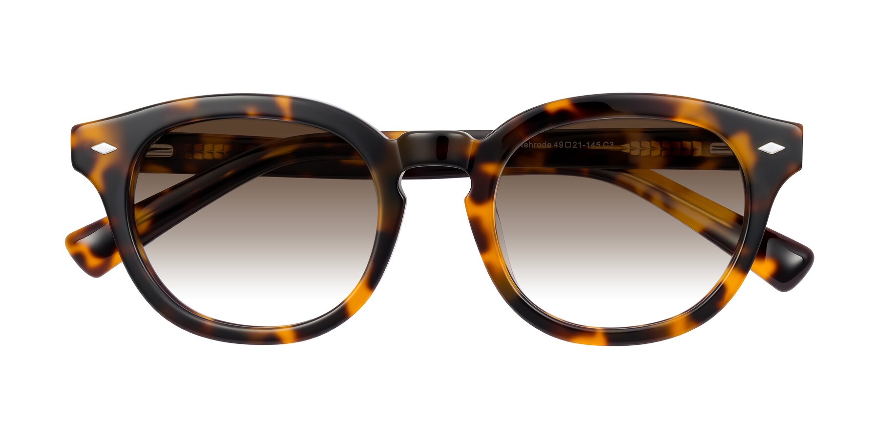 Folded Front of Nehrode in Tortoise with Brown Gradient Lenses
