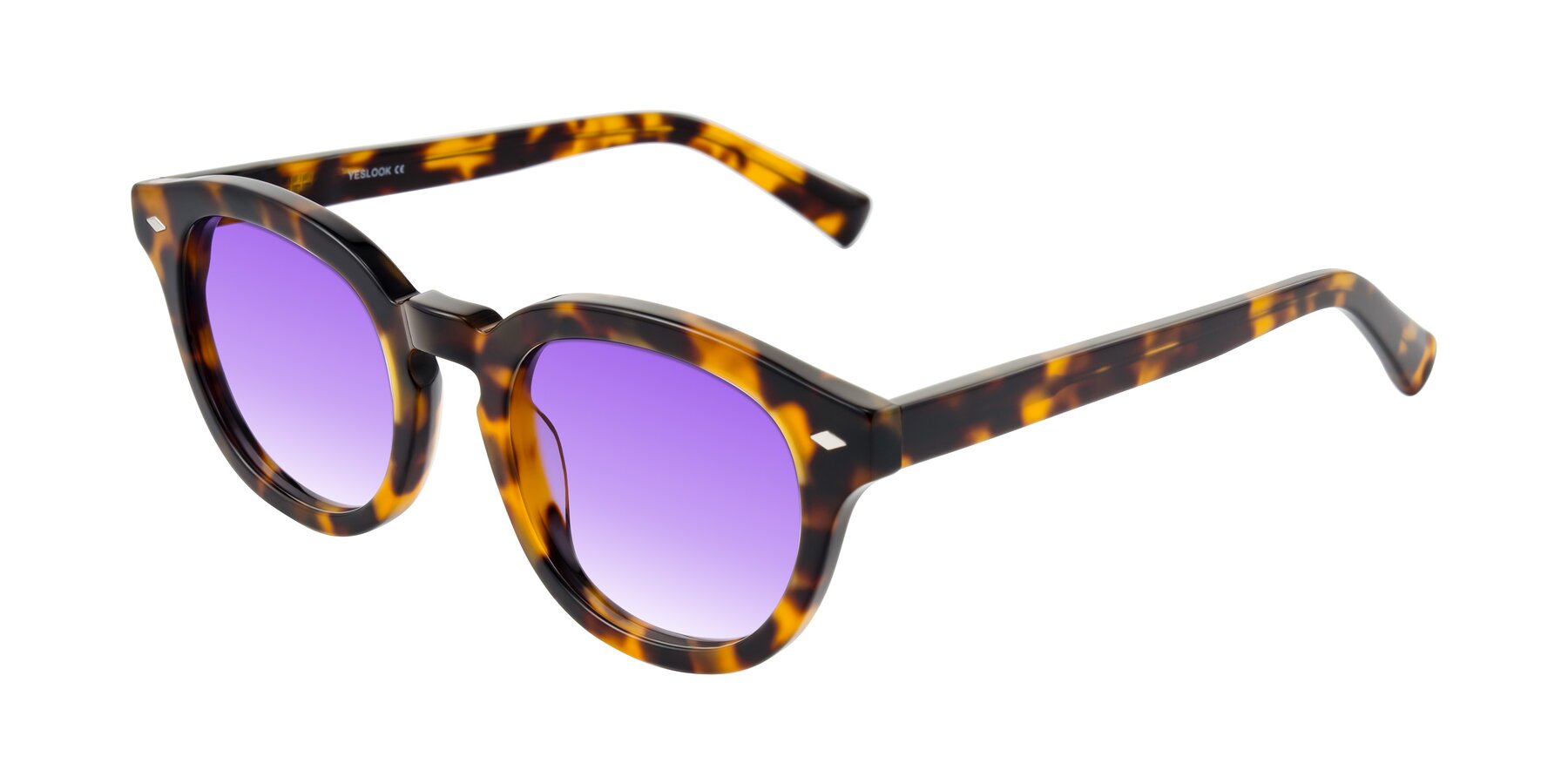 Angle of Nehrode in Tortoise with Purple Gradient Lenses