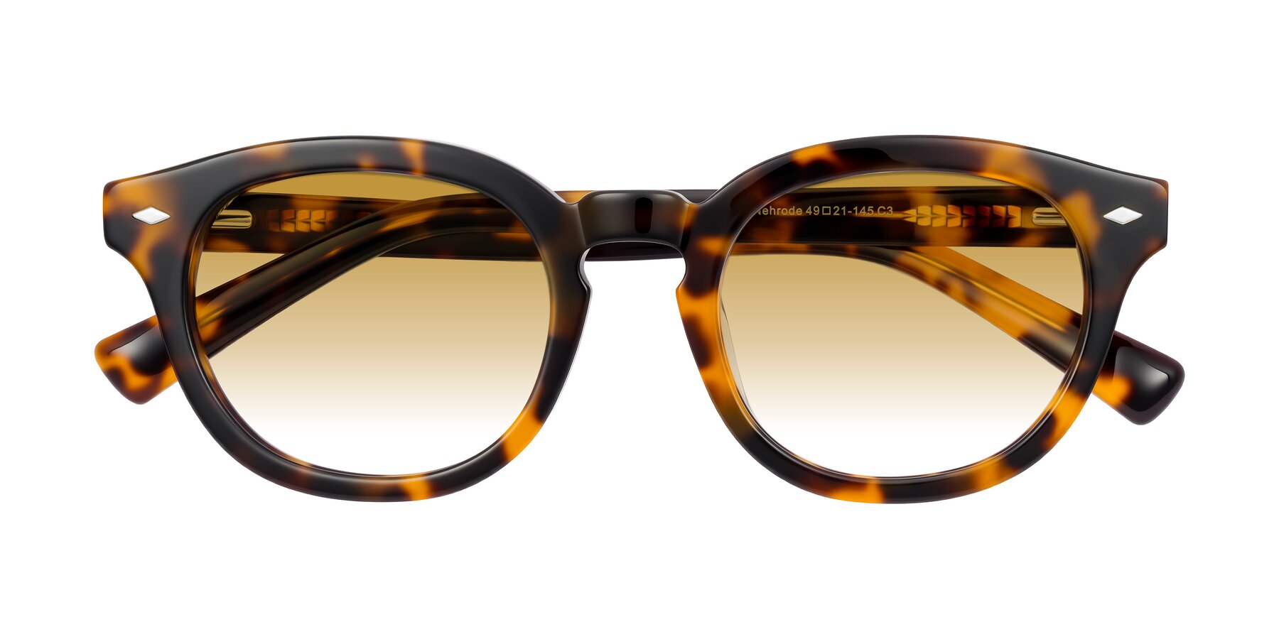 Folded Front of Nehrode in Tortoise with Champagne Gradient Lenses