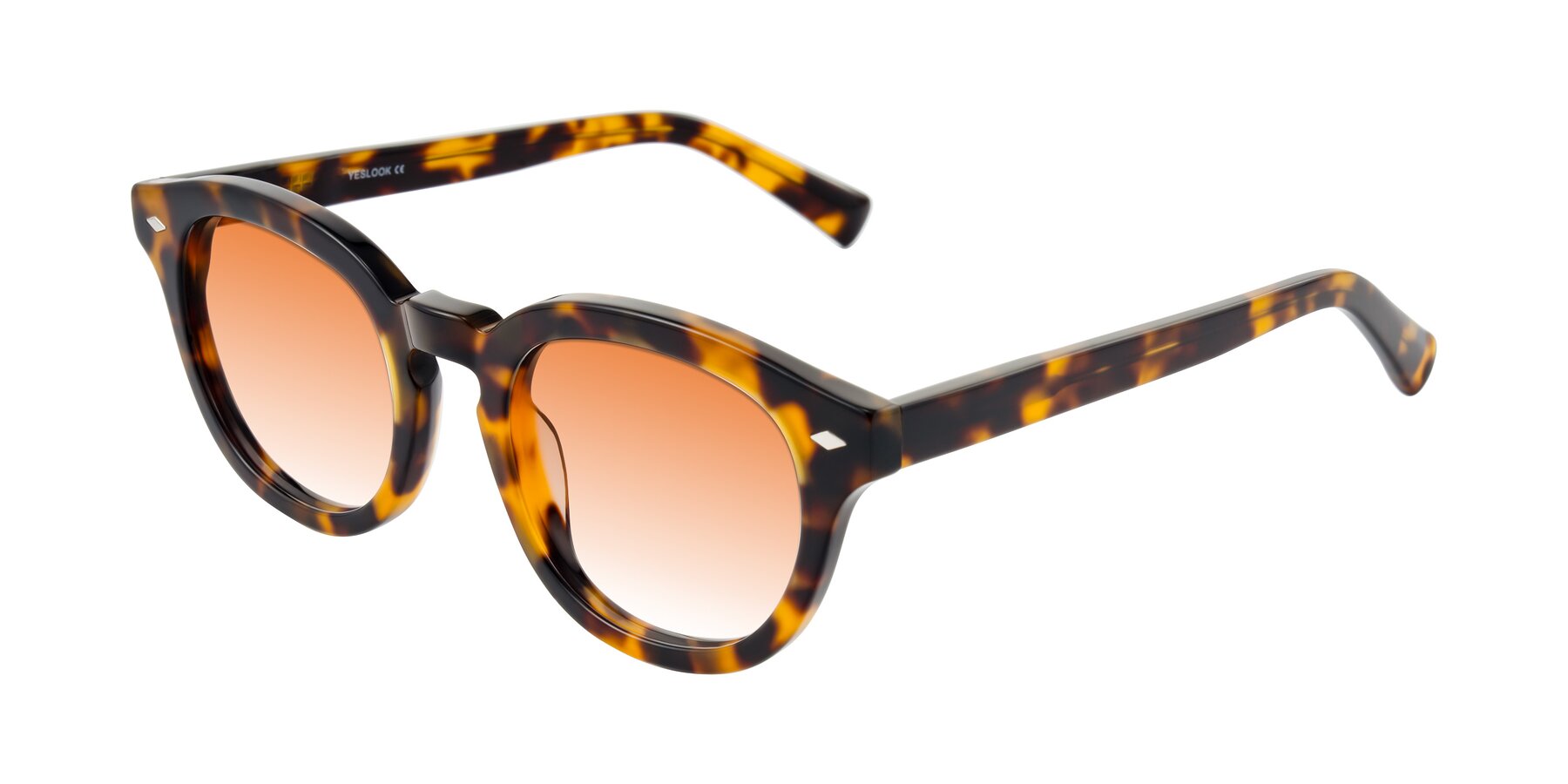 Angle of Nehrode in Tortoise with Orange Gradient Lenses