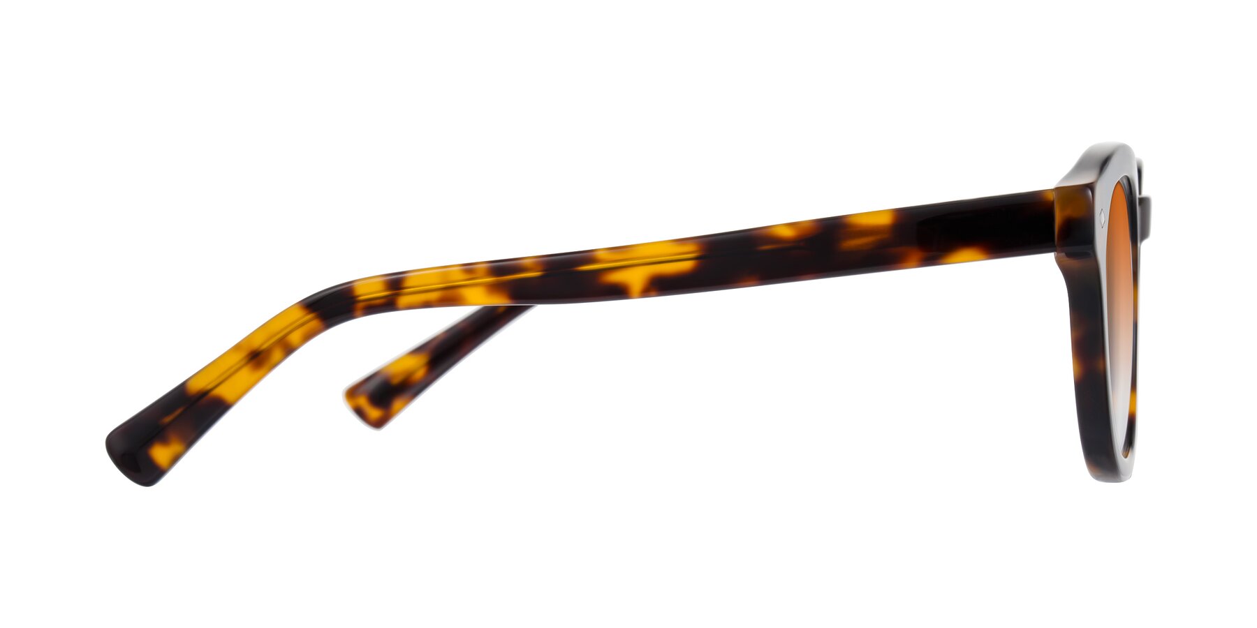 Side of Nehrode in Tortoise with Orange Gradient Lenses