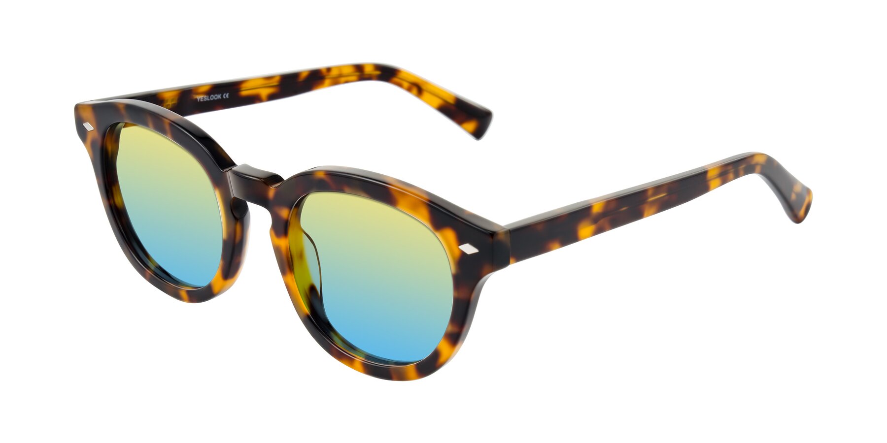 Angle of Nehrode in Tortoise with Yellow / Blue Gradient Lenses
