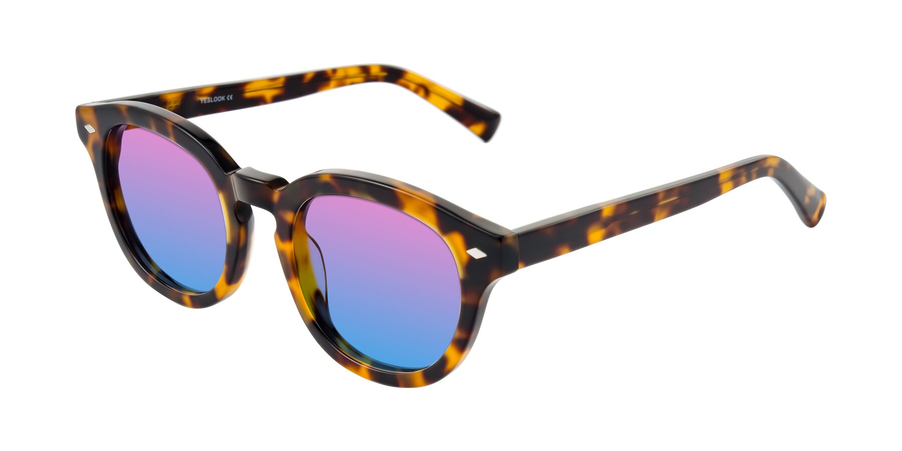 Angle of Nehrode in Tortoise with Pink / Blue Gradient Lenses