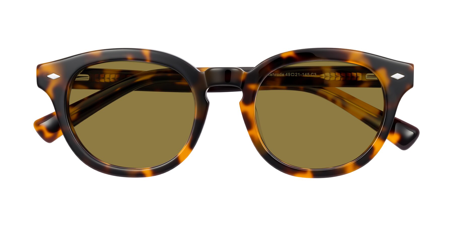 Folded Front of Nehrode in Tortoise with Brown Polarized Lenses