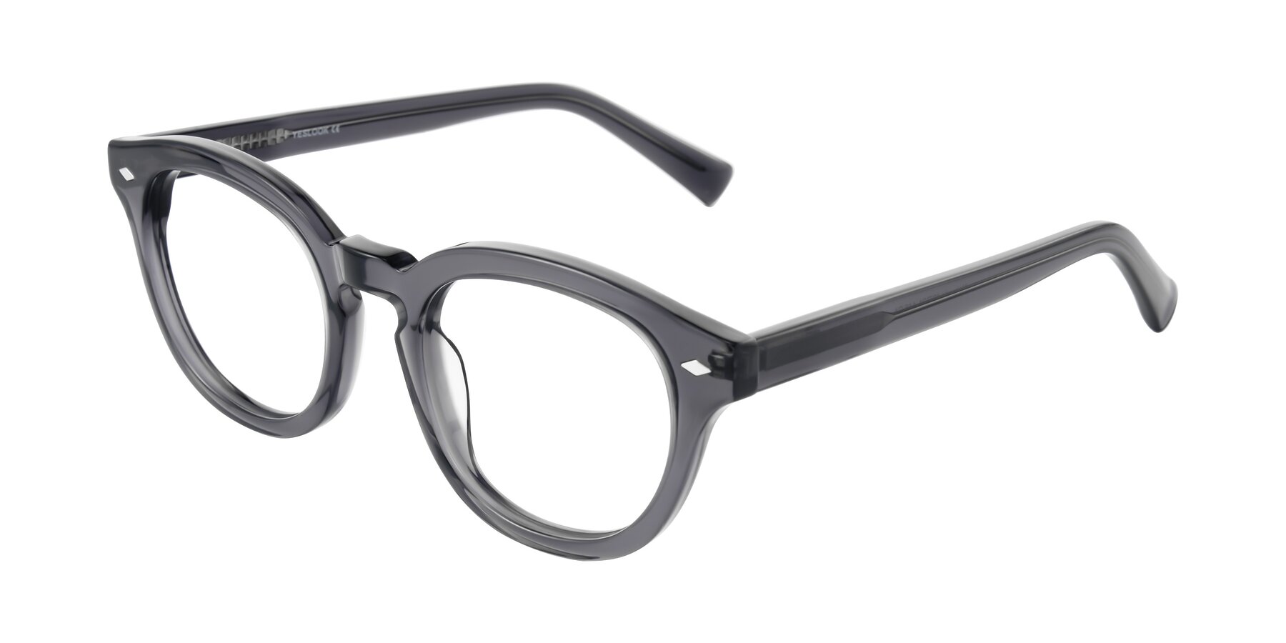 Angle of Nehrode in Gray with Clear Eyeglass Lenses