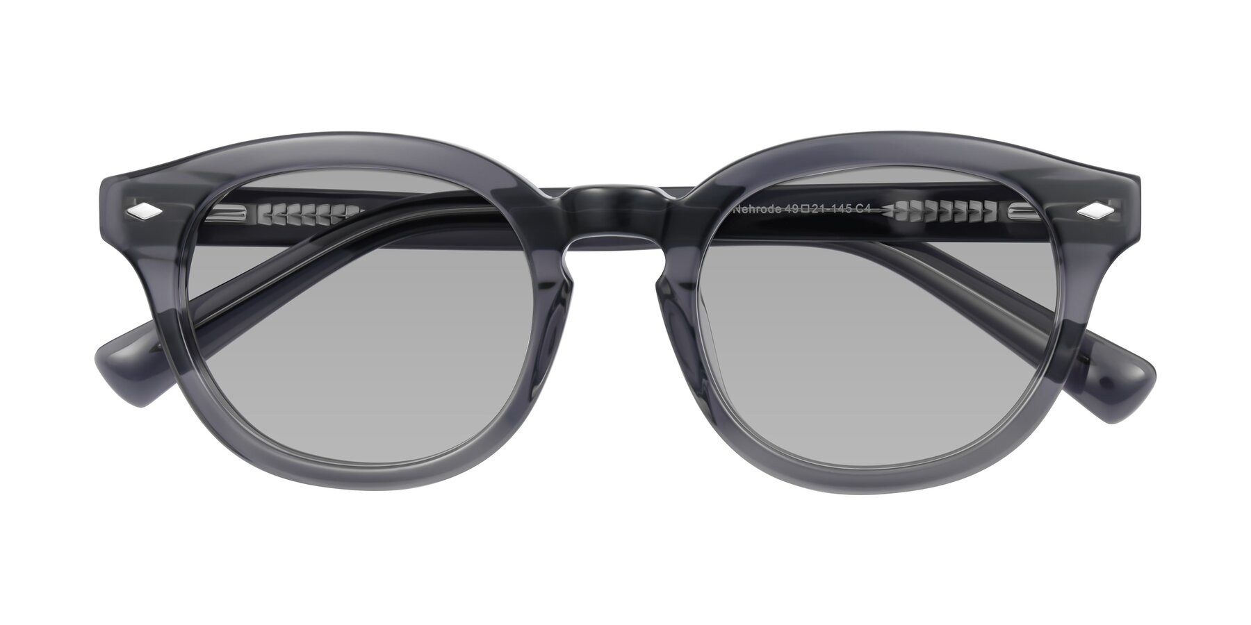 Folded Front of Nehrode in Gray with Light Gray Tinted Lenses