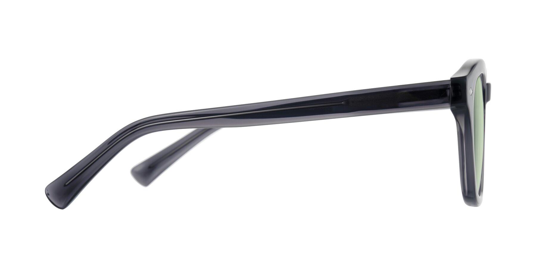 Side of Nehrode in Gray with Light Green Tinted Lenses