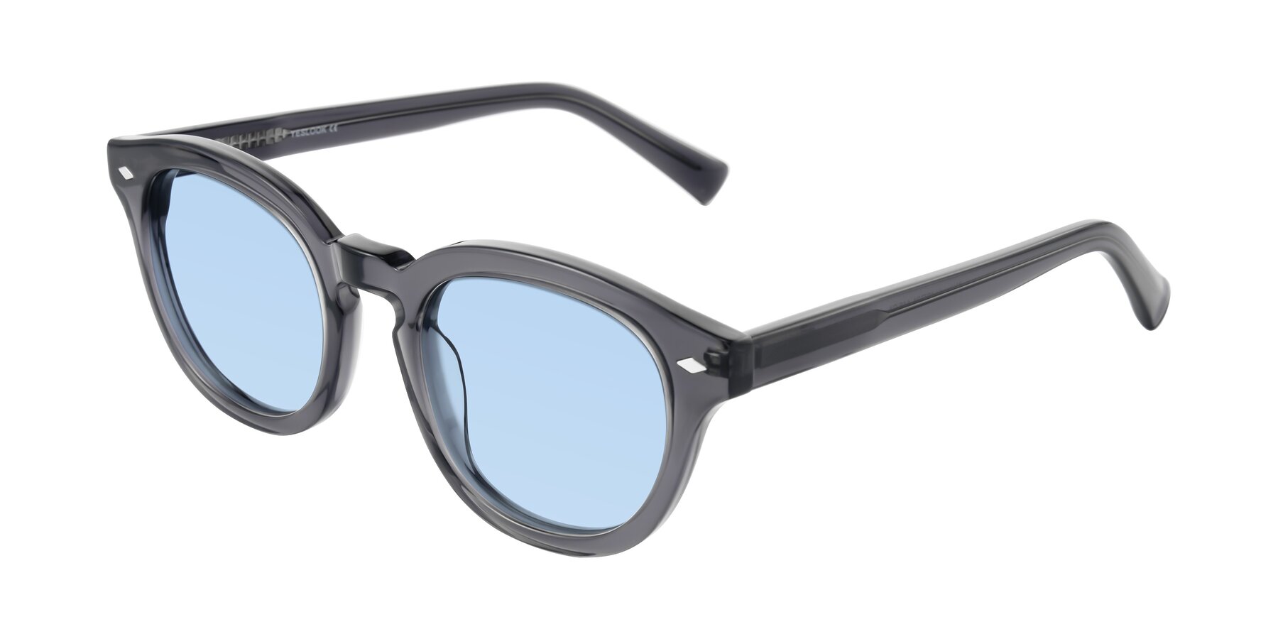 Angle of Nehrode in Gray with Light Blue Tinted Lenses
