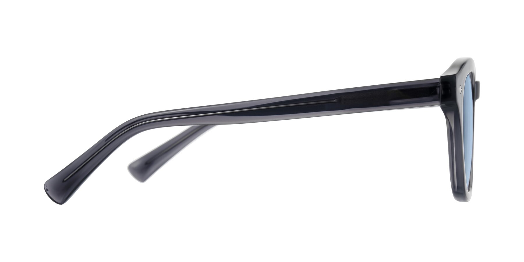 Side of Nehrode in Gray with Light Blue Tinted Lenses