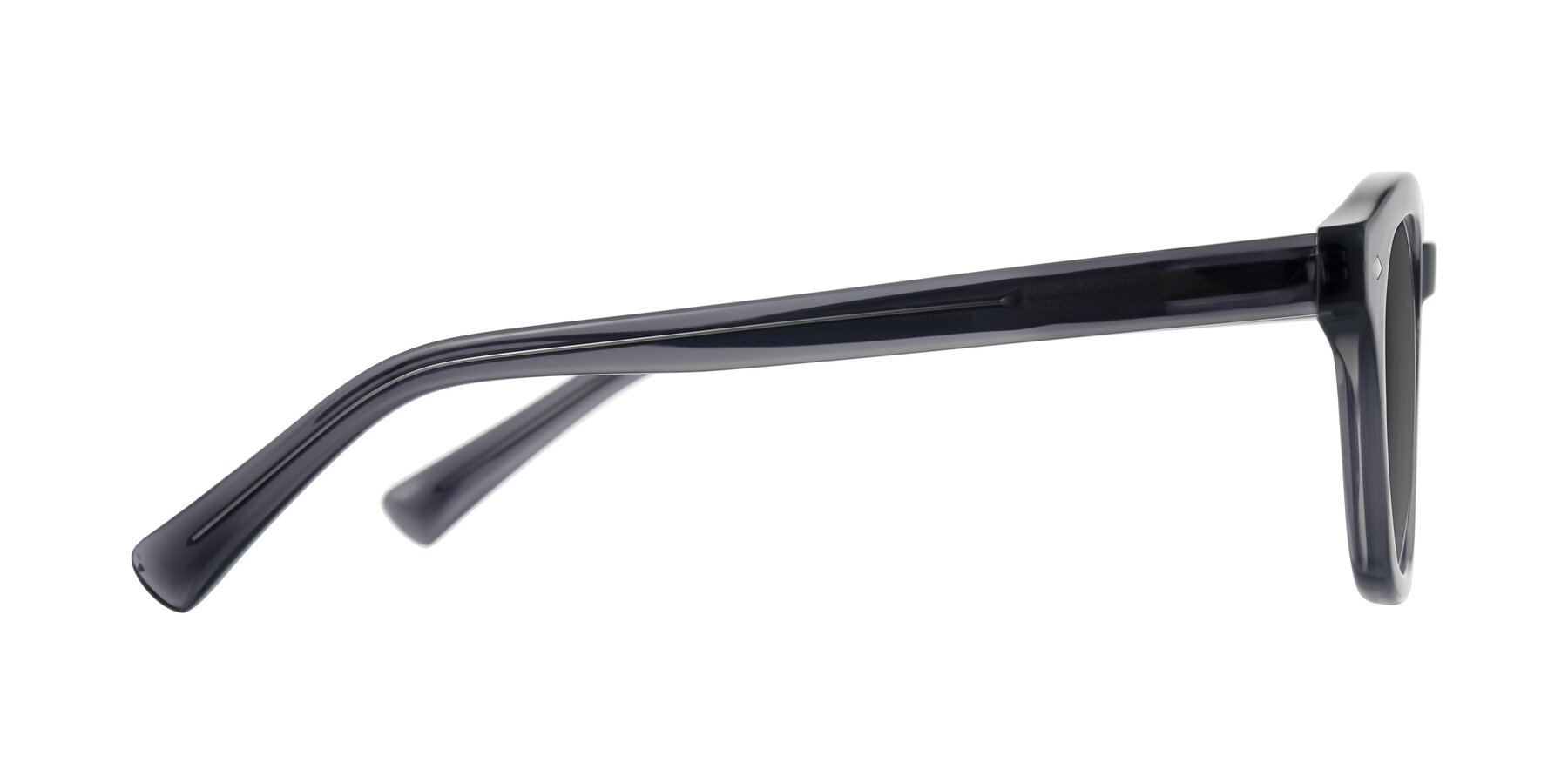 Side of Nehrode in Gray with Medium Gray Tinted Lenses
