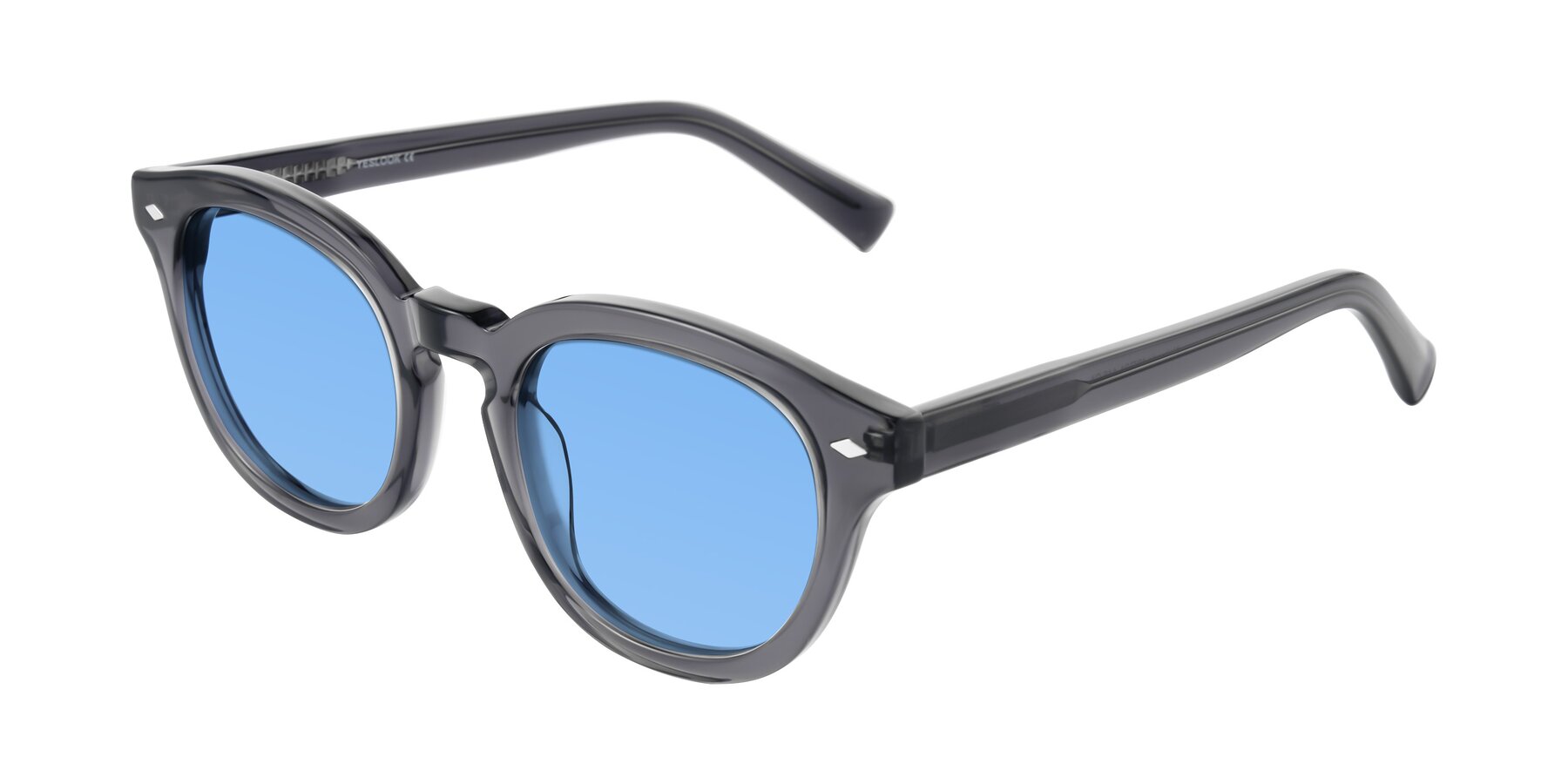 Angle of Nehrode in Gray with Medium Blue Tinted Lenses
