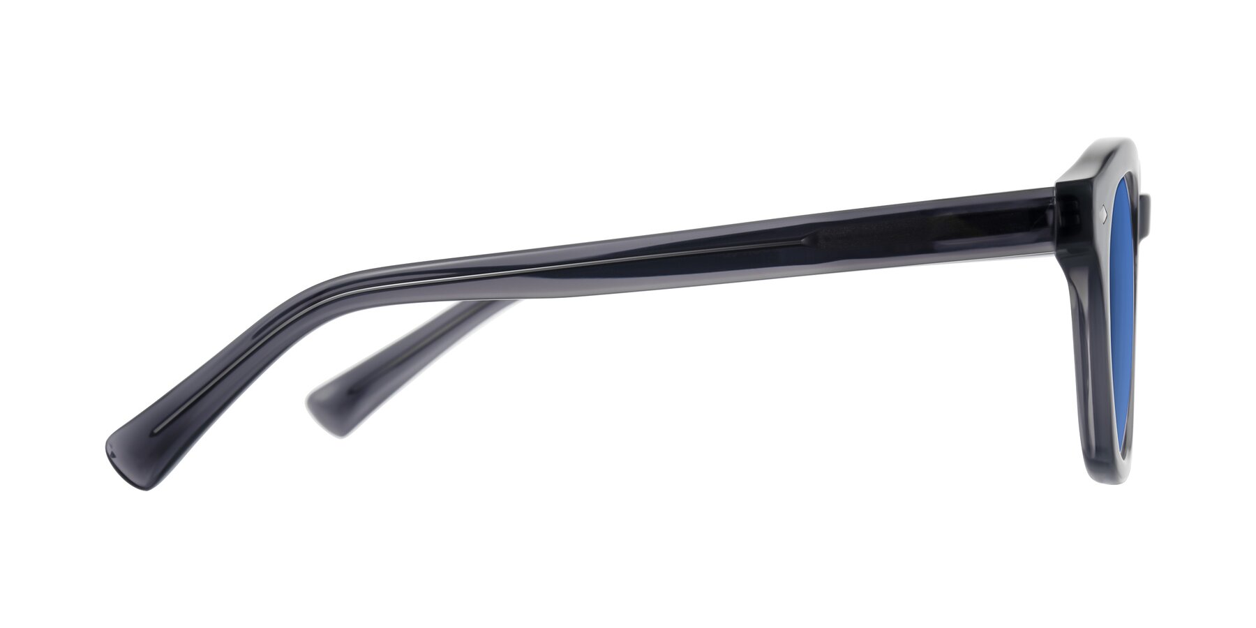 Side of Nehrode in Gray with Blue Tinted Lenses