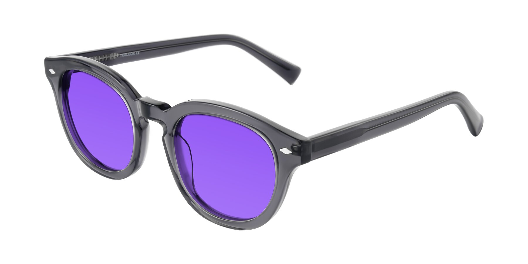 Angle of Nehrode in Gray with Purple Tinted Lenses