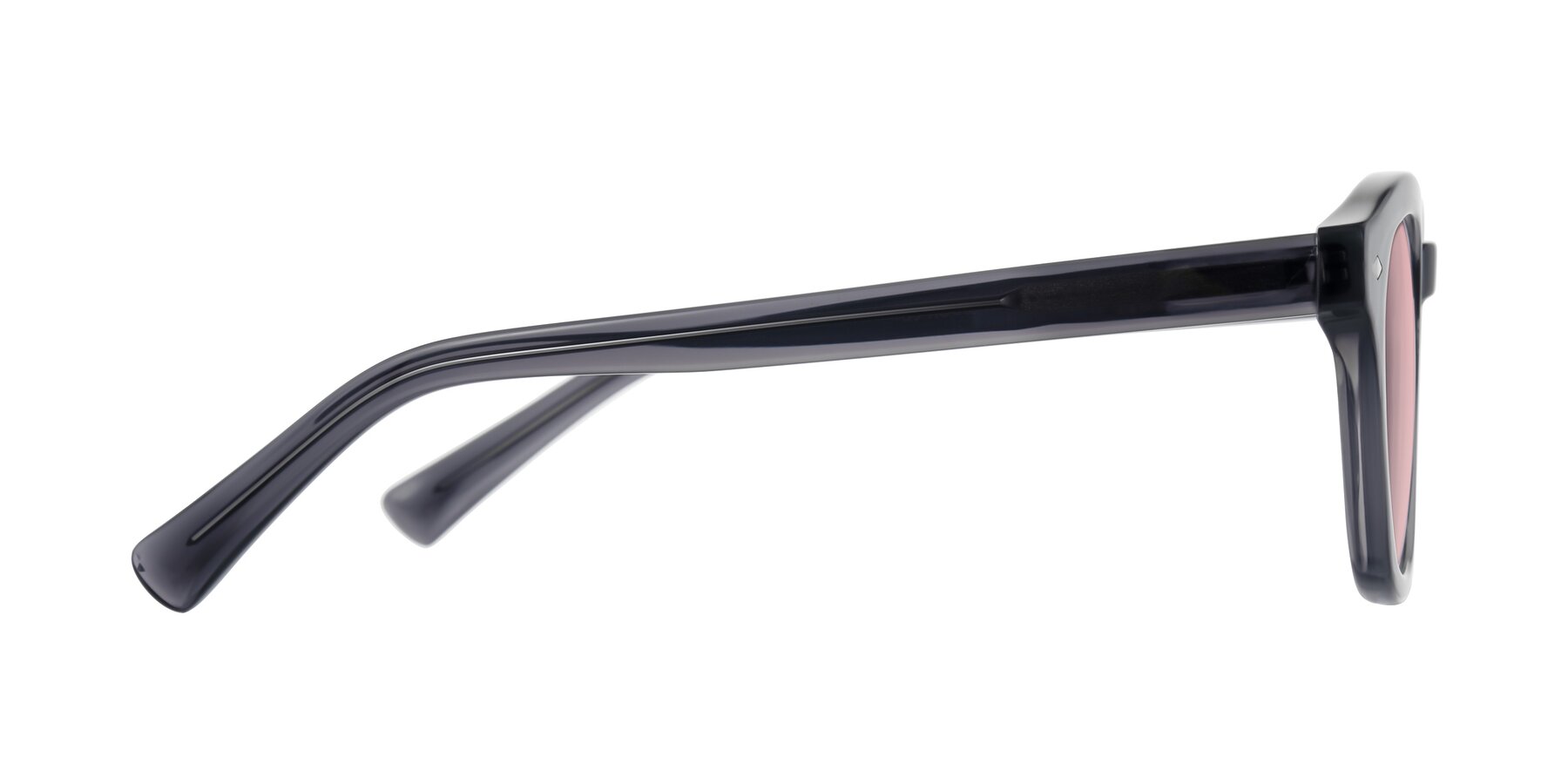 Side of Nehrode in Gray with Light Garnet Tinted Lenses