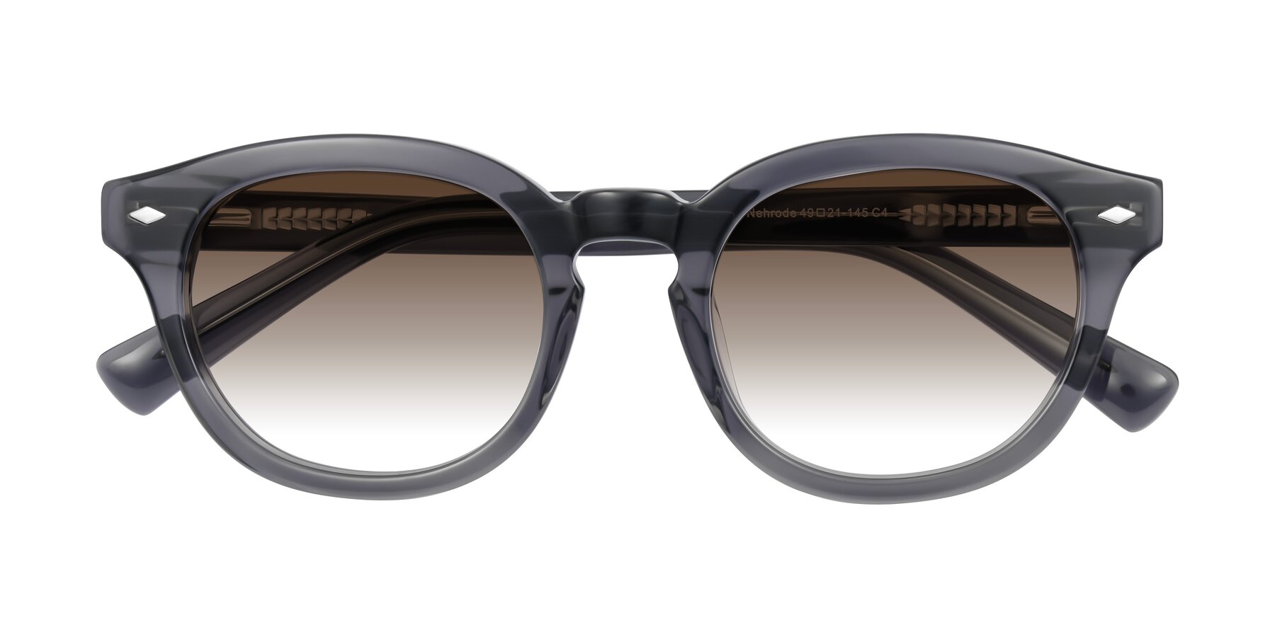 Folded Front of Nehrode in Gray with Brown Gradient Lenses