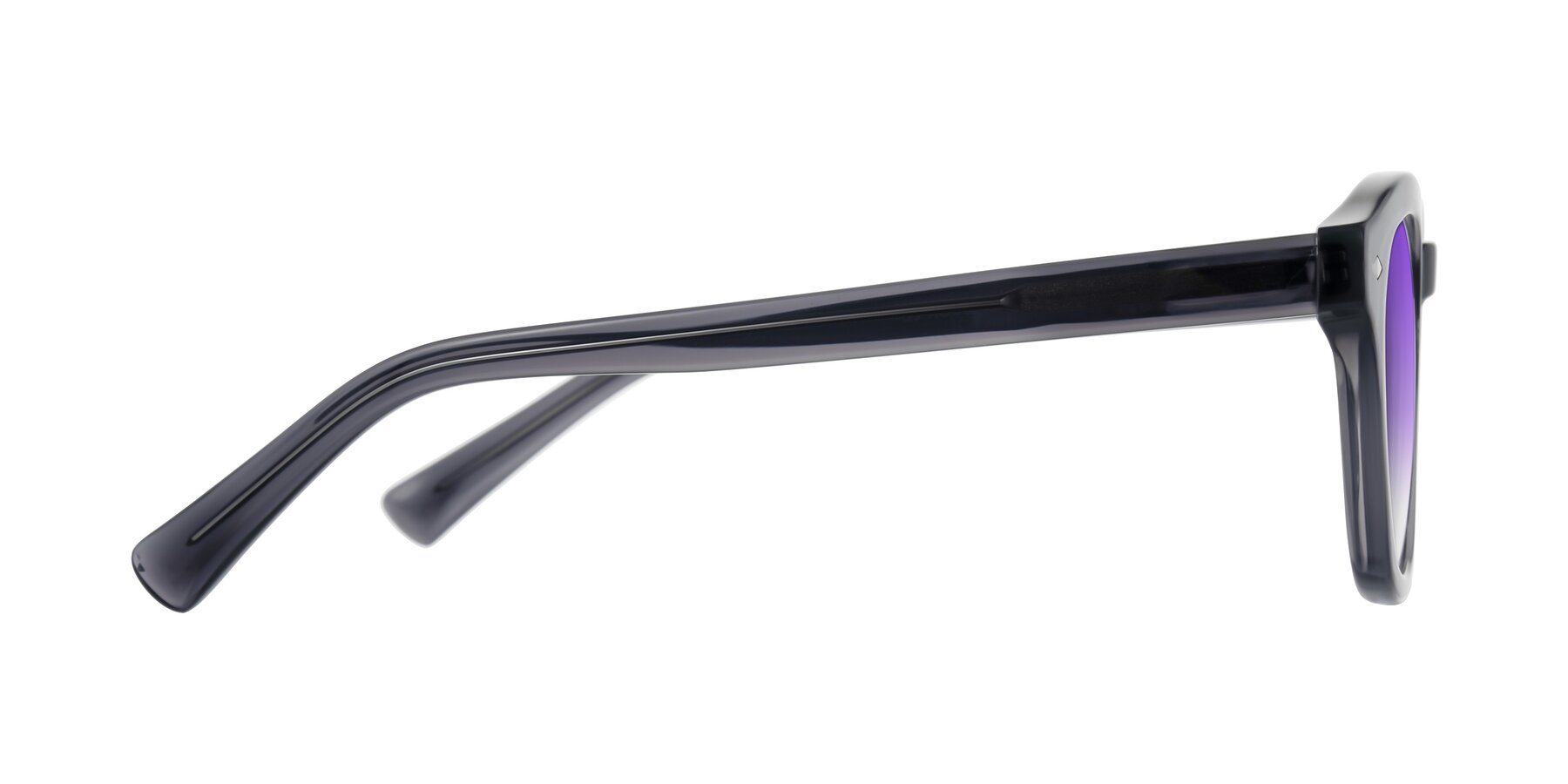 Side of Nehrode in Gray with Purple Gradient Lenses