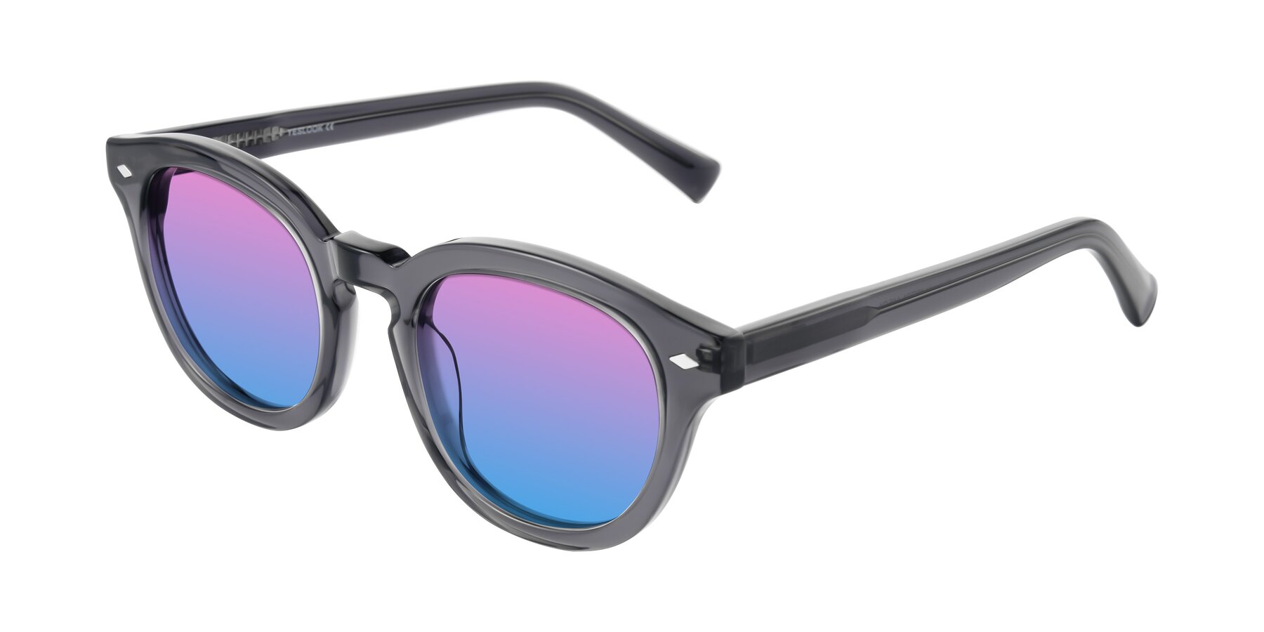 Angle of Nehrode in Gray with Pink / Blue Gradient Lenses