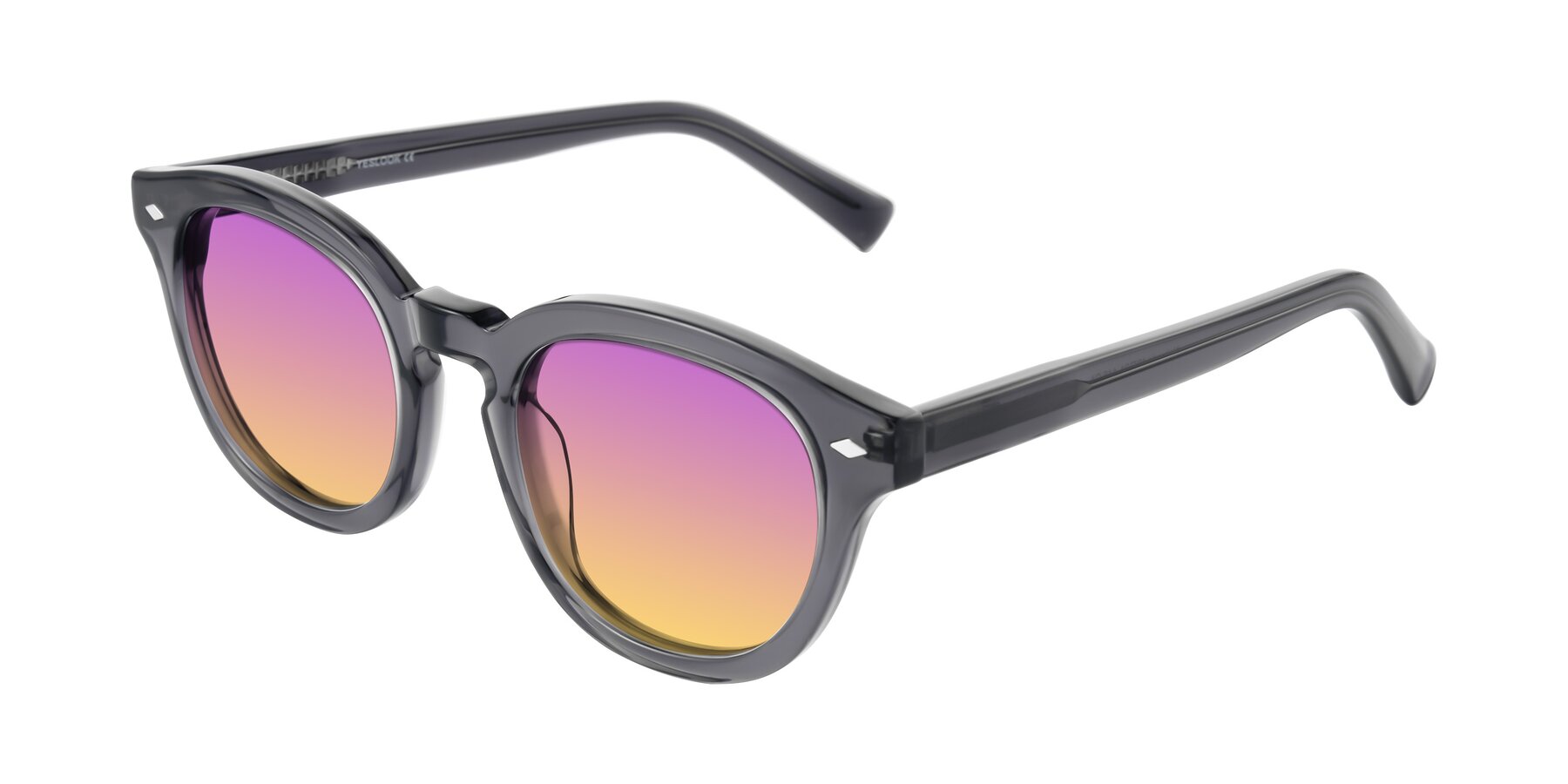 Angle of Nehrode in Gray with Purple / Yellow Gradient Lenses