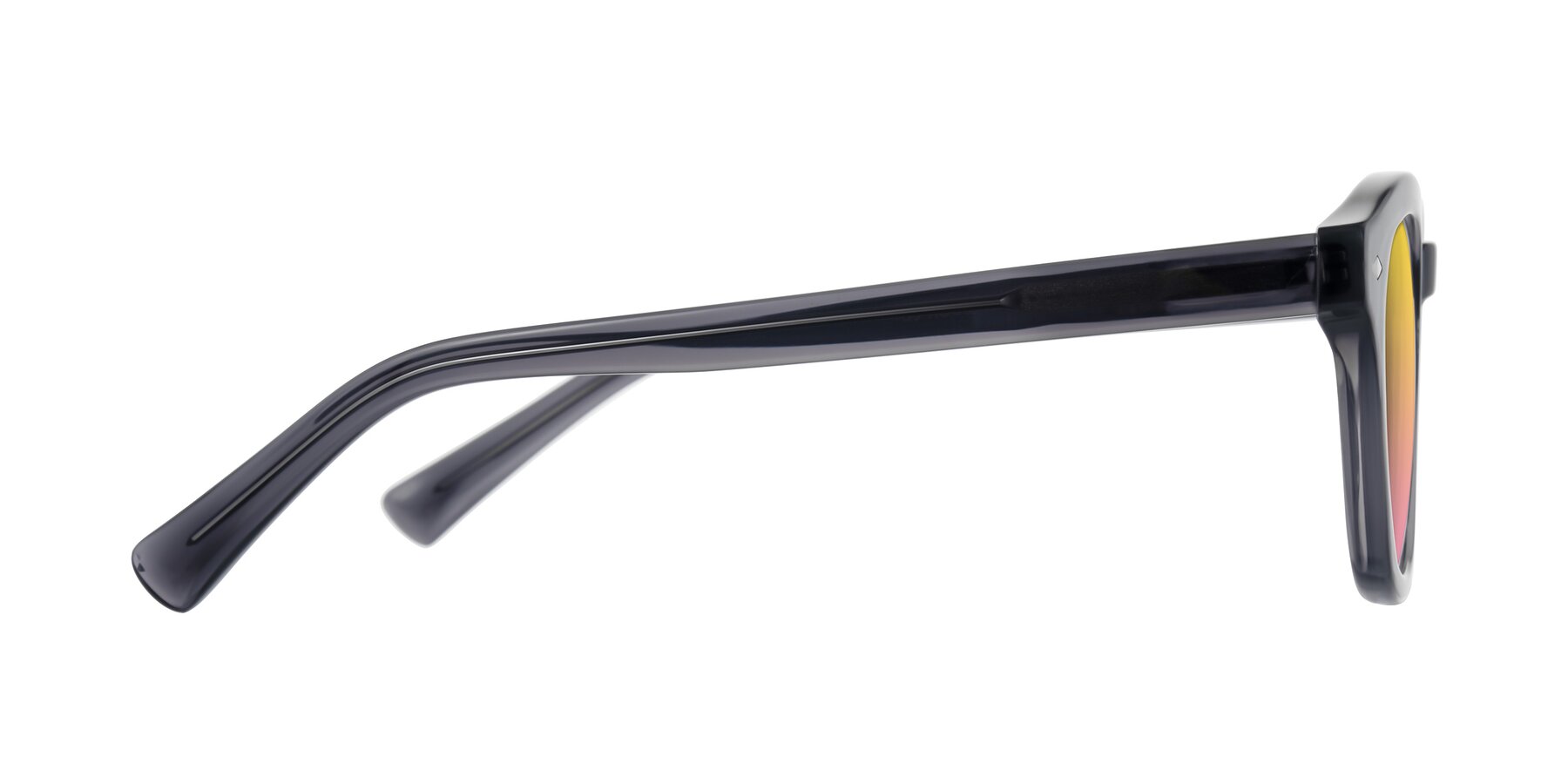 Side of Nehrode in Gray with Yellow / Pink Gradient Lenses